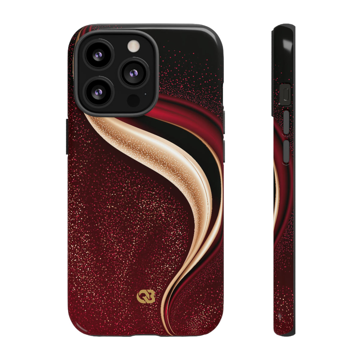 Gilded Crimson Flow · Tough Phone Case for iPhone · Red