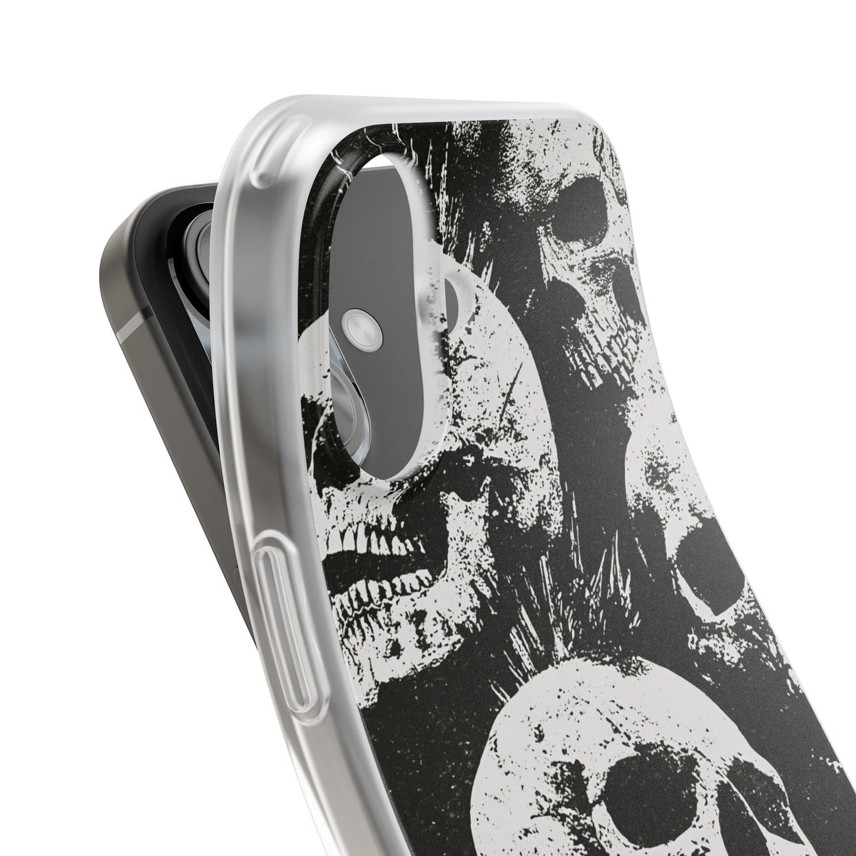 Punk Skull Riot · Lite Phone Case for iPhone · Black