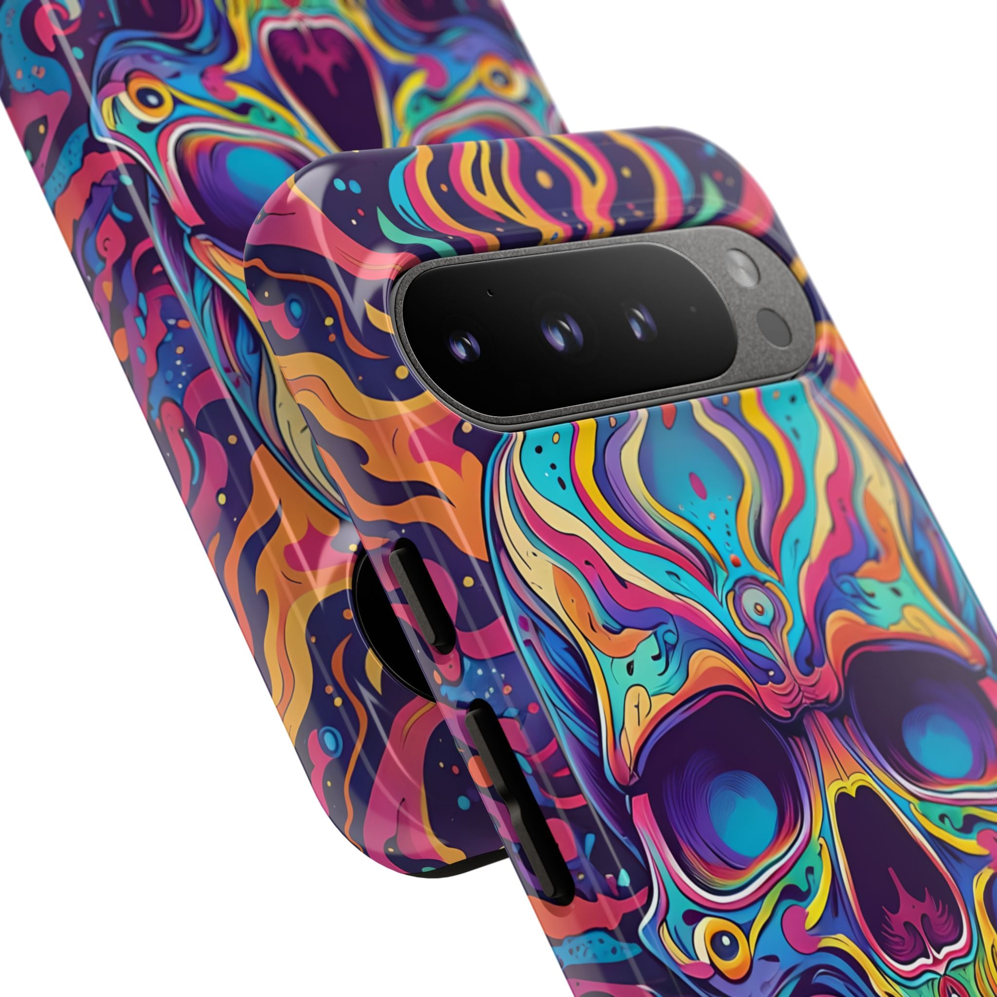 Flaming Skull Google Pixel 9 Pro XL Case - Tough