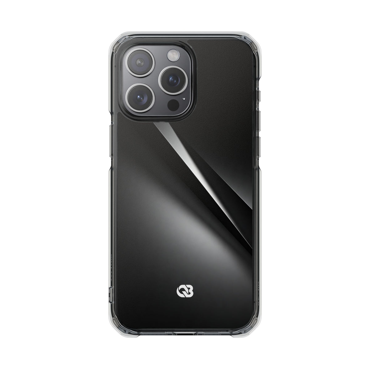Obsidian Ridge · Clear Impact Magnetic Phone Case for iPhone · Black