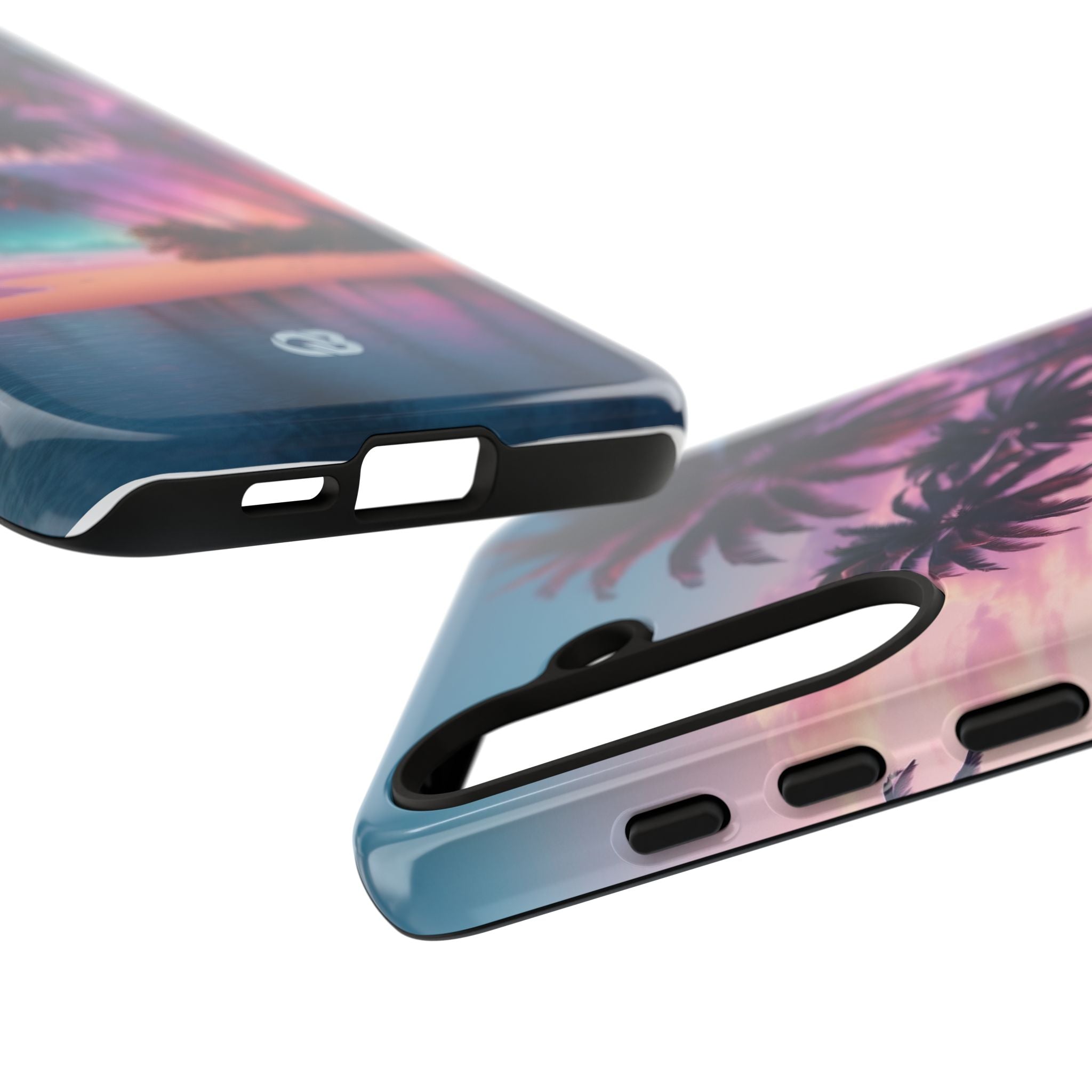 Neon Shore Palms · Tough Handyhülle für Samsung