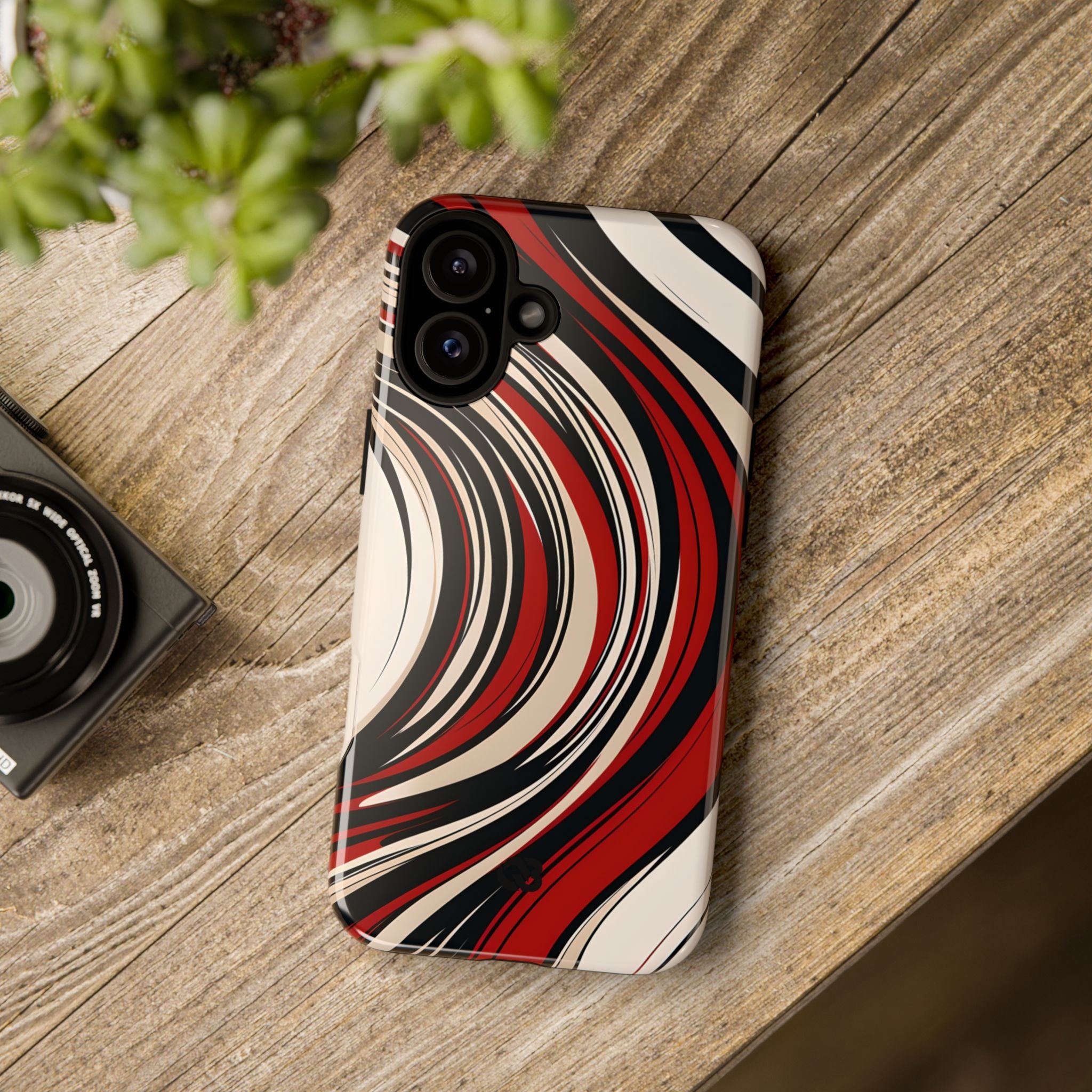 Karmesin Fluss Wellen · Tough Handyhülle für iPhone