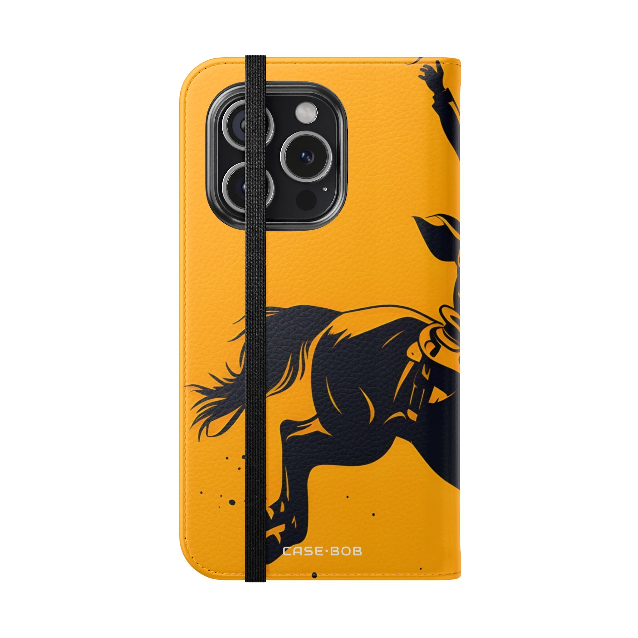 Bucking Cowboy Shadow - iPhone 15 Pro Case - Wallet