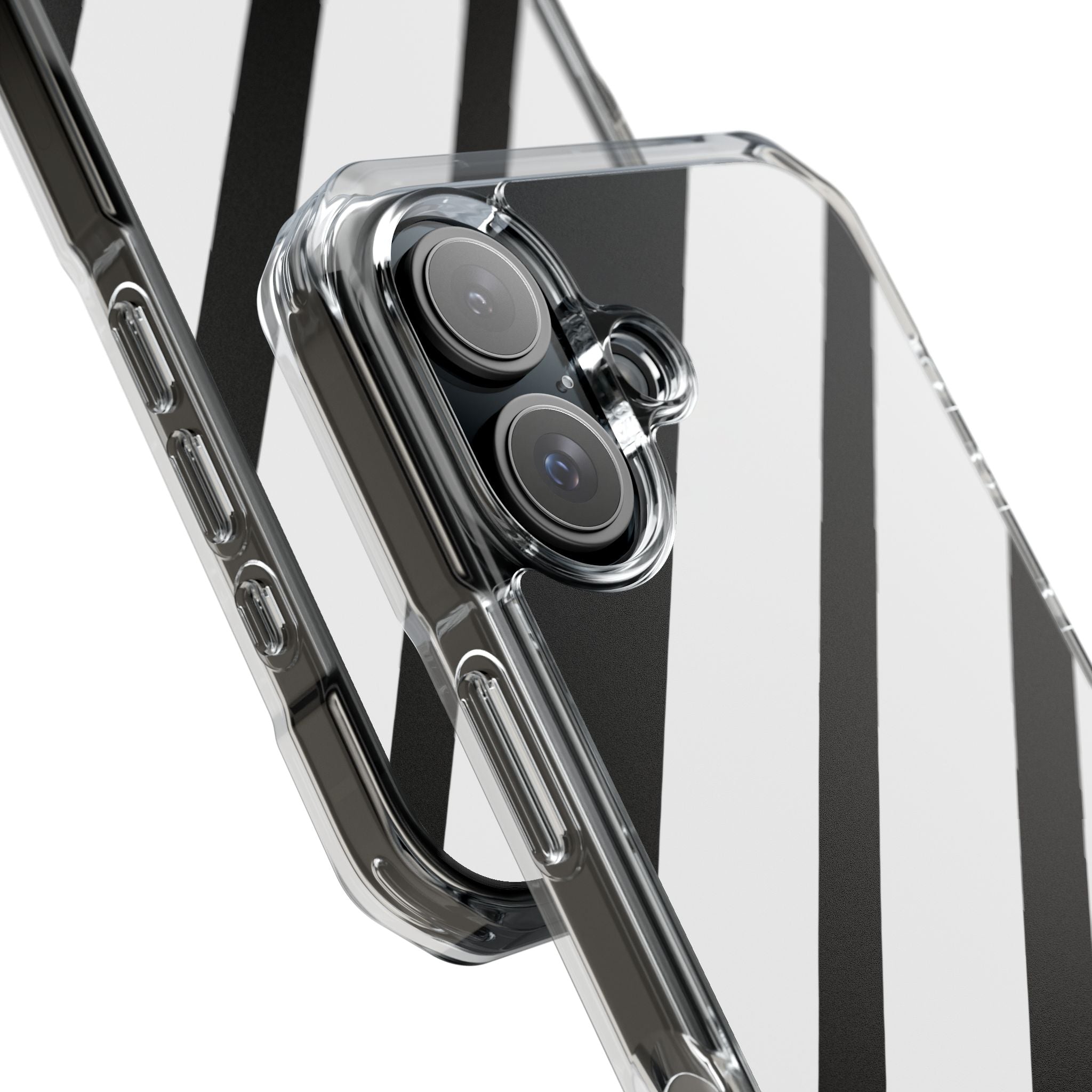 Diagonal Bands Noir iPhone 16 Case - Impact