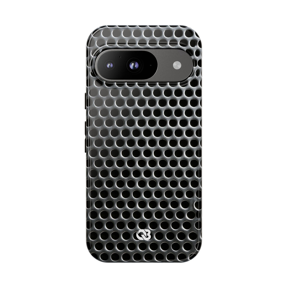 Brushed Perforated Steel · Tough Phone Case for Pixel · Silver