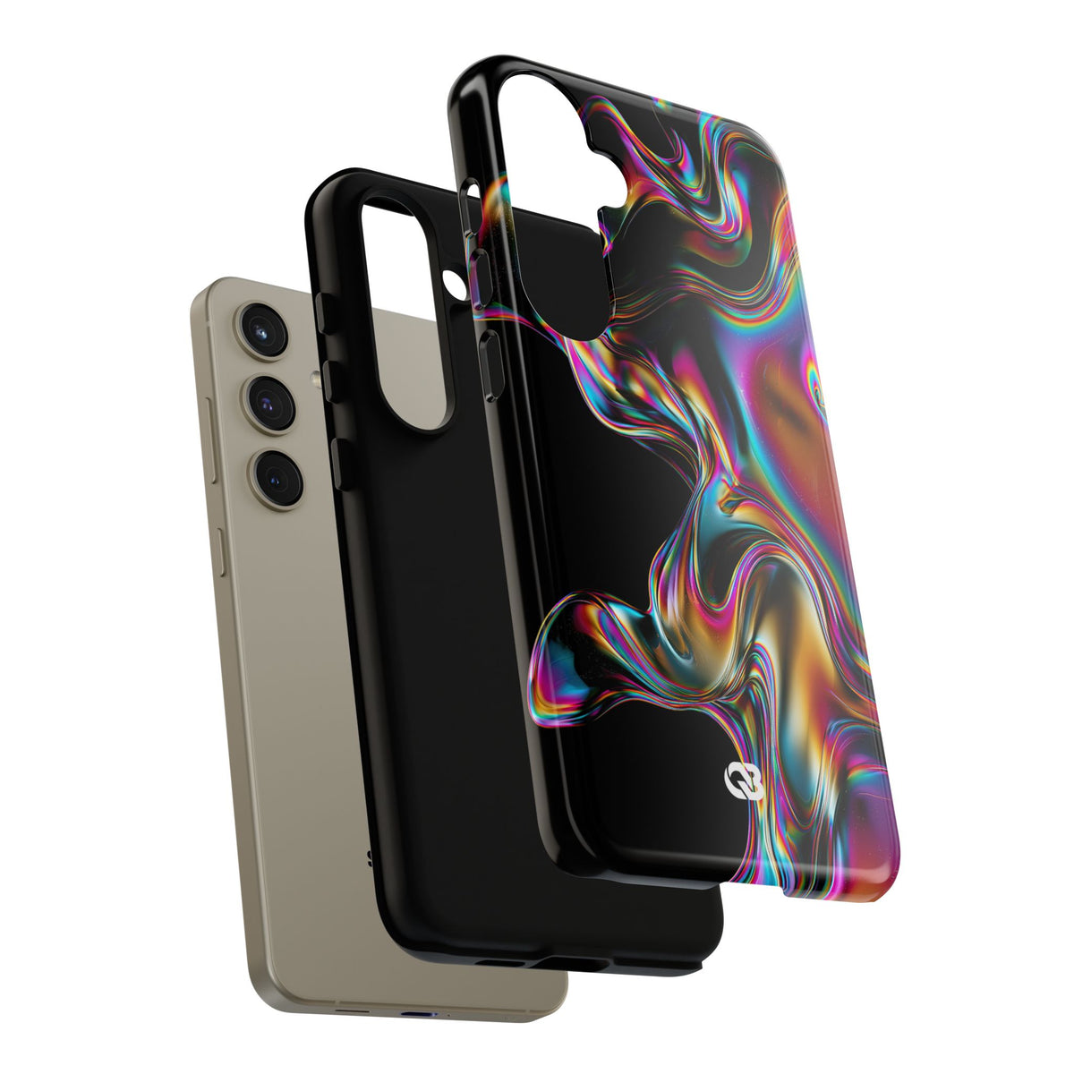 Purple Tough Phone Case for Samsung - Liquid Neon Chrome