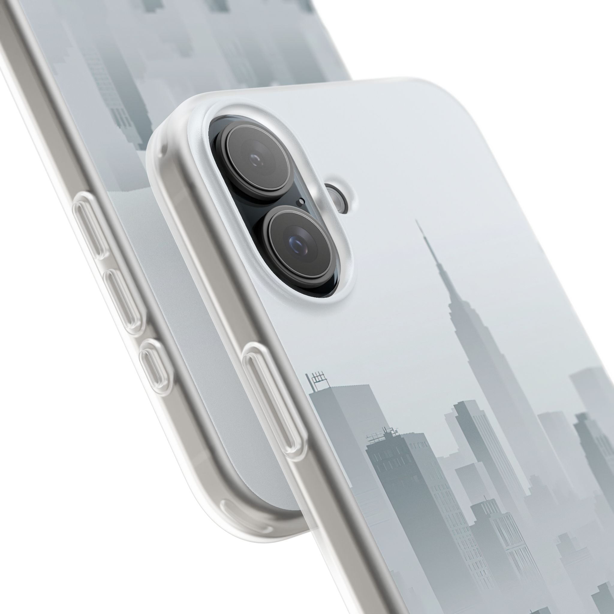 Grey Lite Phone Case for iPhone - Steel Mist Skyline