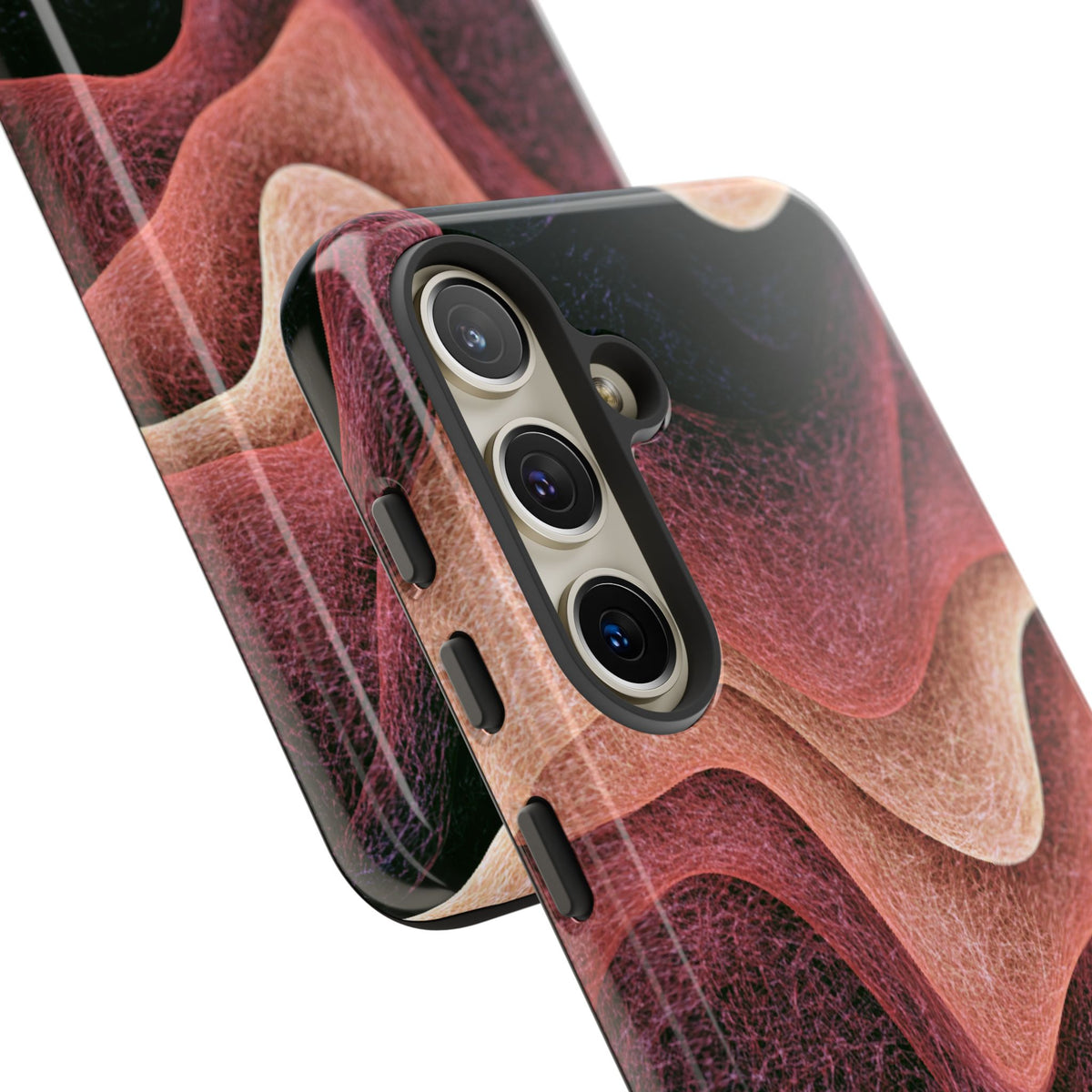 Rose Contour Waves · Tough Phone Case for Samsung · Pink