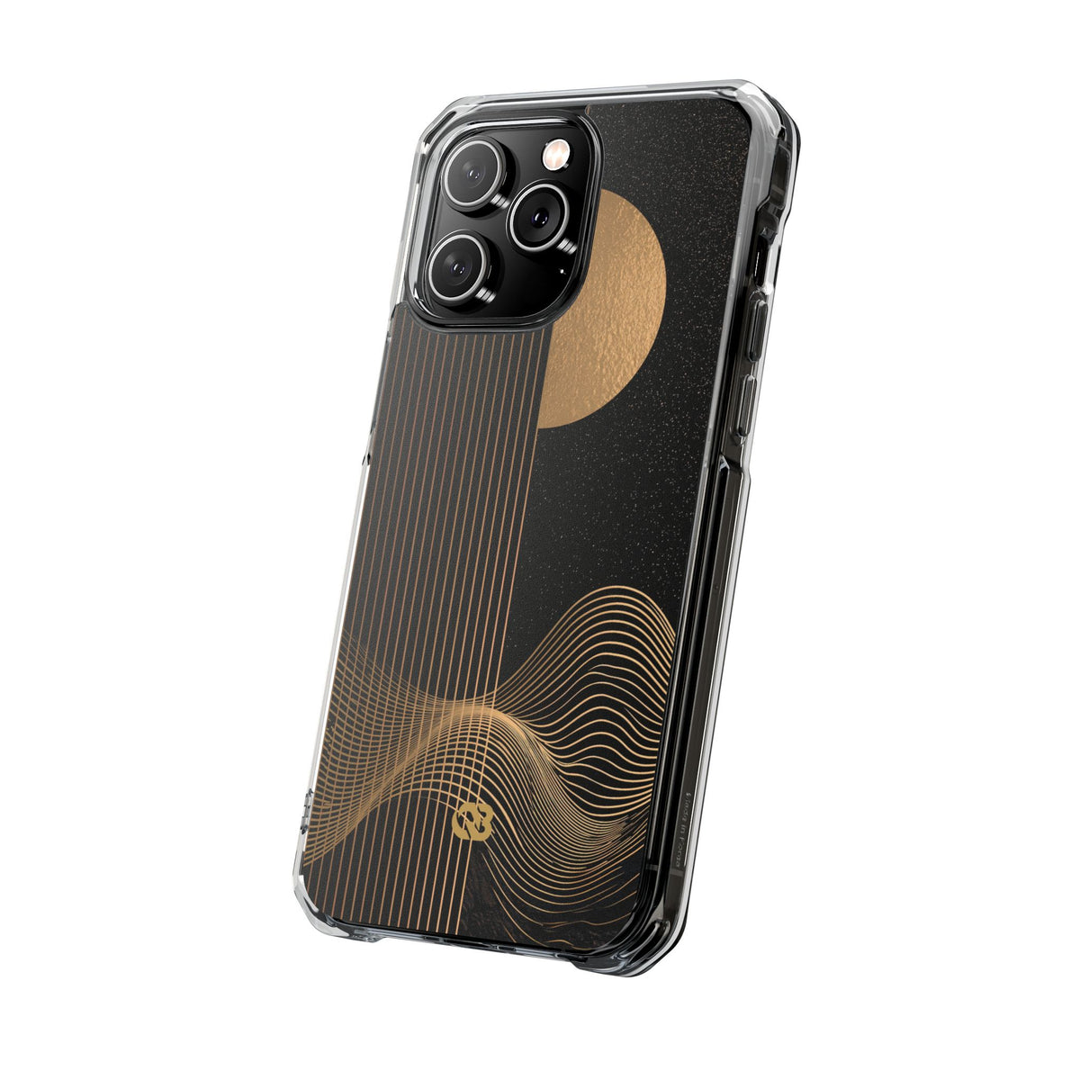 Gold Impact MagSafe Phone Case for iPhone - Gilded Obsidian Dunes