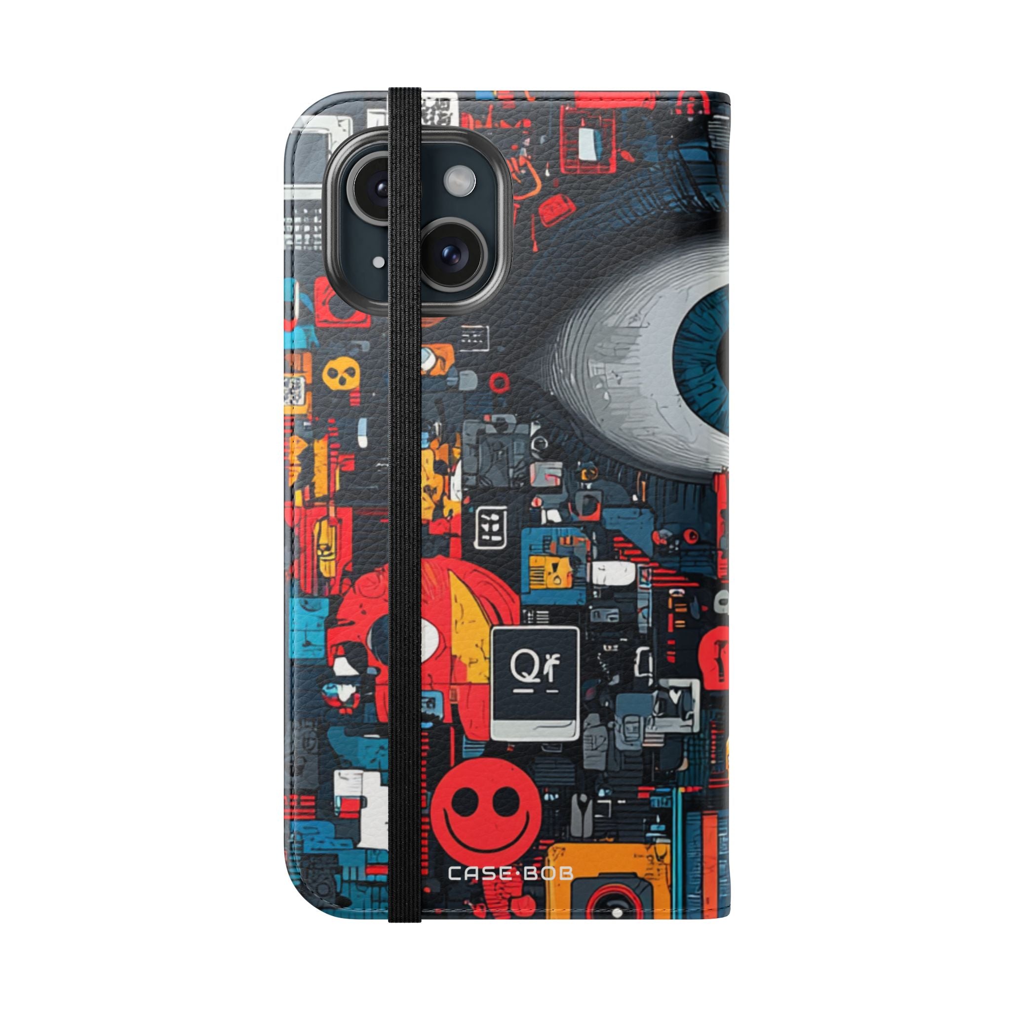 Blue Gaze Mosaic - iPhone 15 Case - Wallet