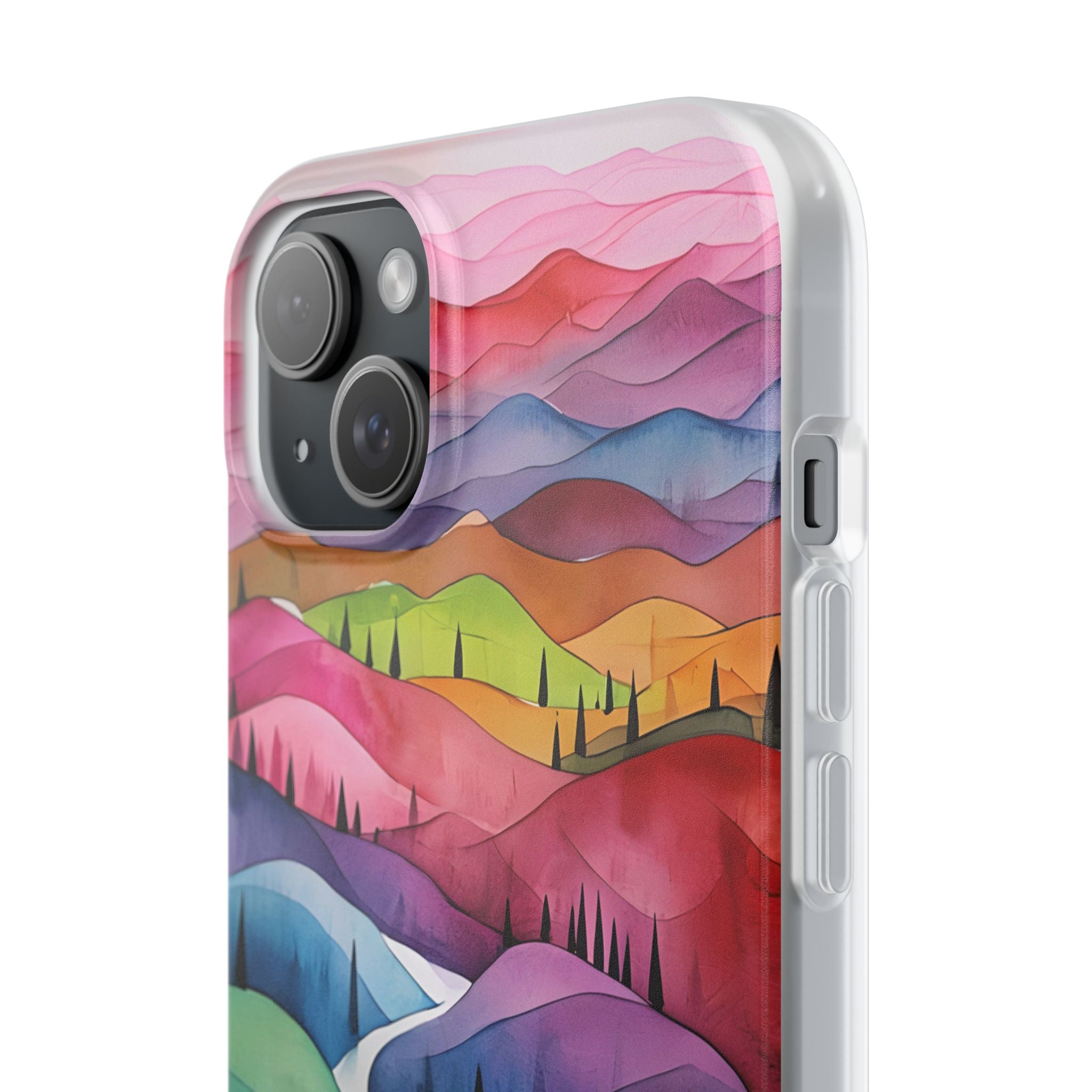 Fluid Rainbow Ridge · Soft Hoesje voor iPhone