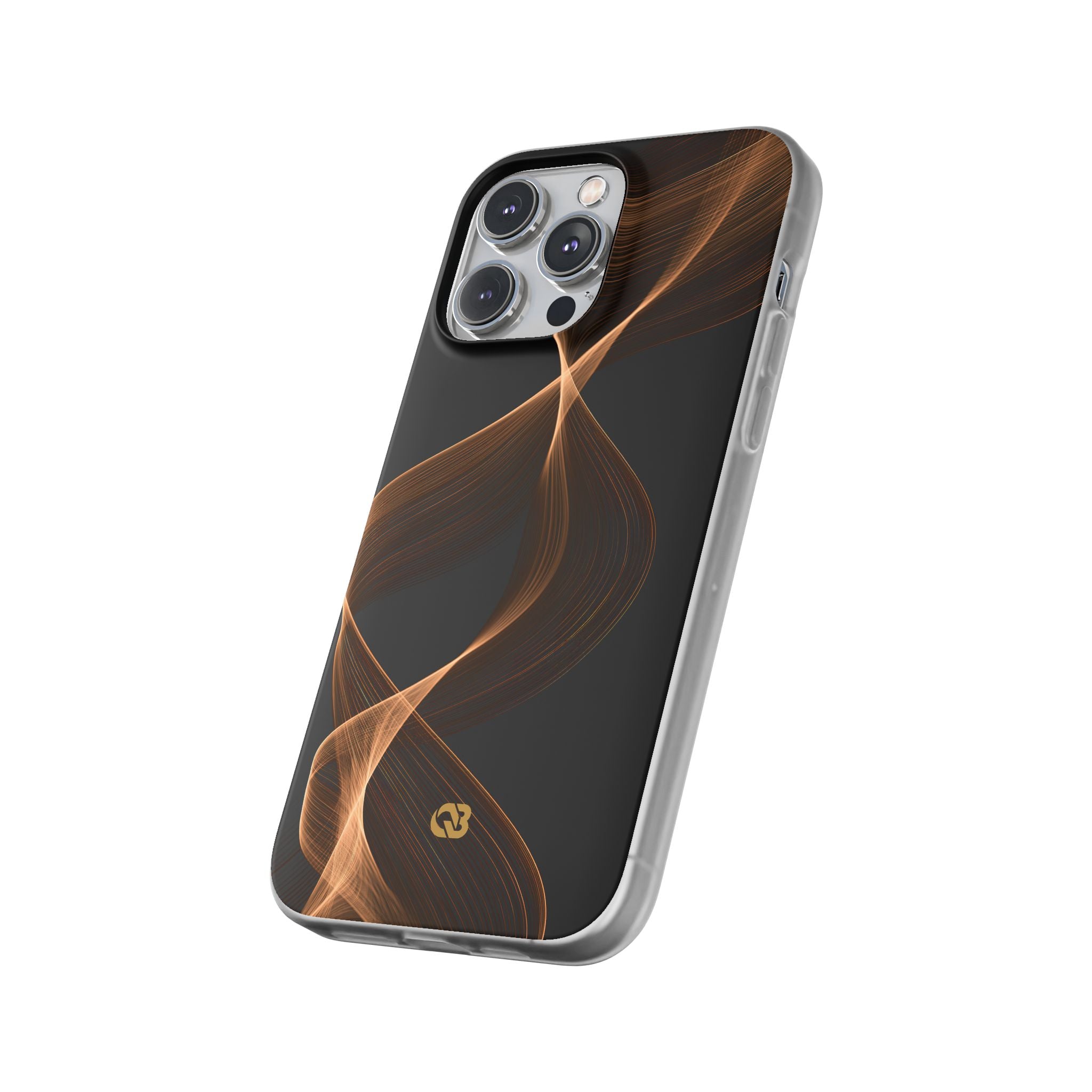 Brown Lite Phone Case for iPhone - Copper Silk Wave