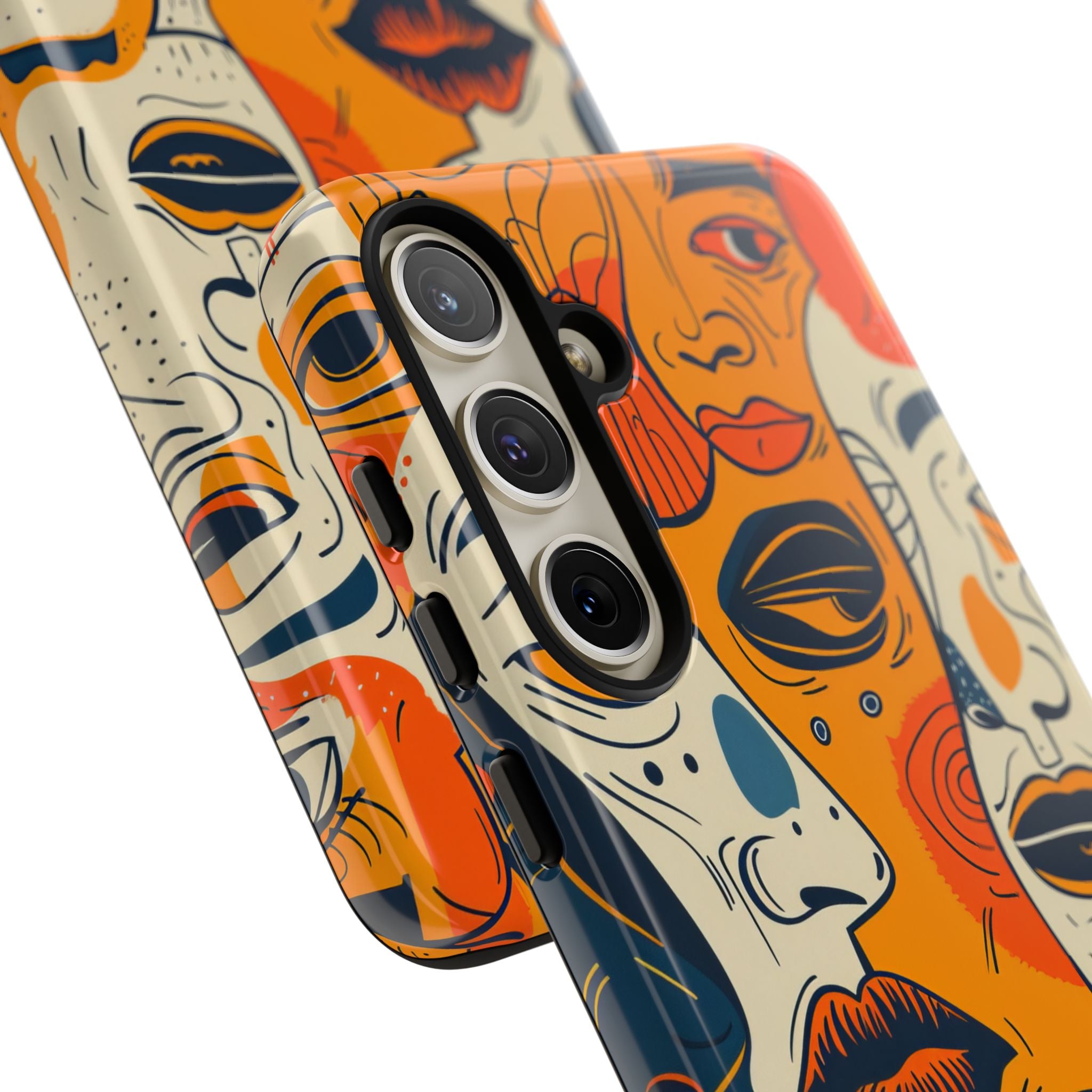 Tangled Faces Sunset Samsung S24 Plus Case - Tough