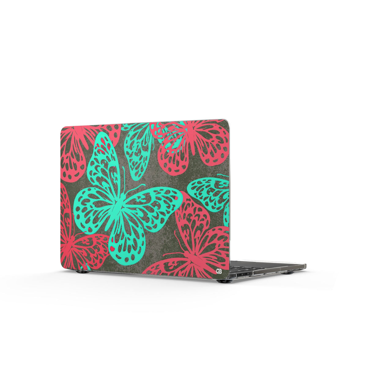 Electric Papillon · Clear Hard Case for MacBook · Pink