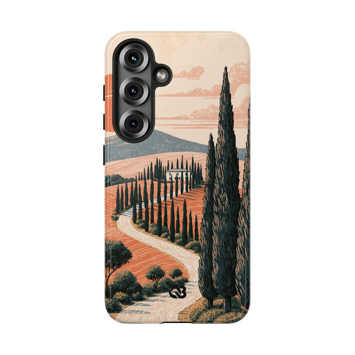 Tuscan Cypress Horizon · Tough Phone Case for Samsung · Orange