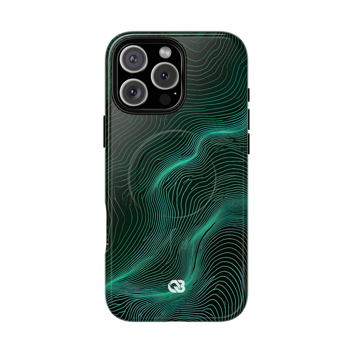 Emerald Topo Ridge · Tough 2.0 Magnetic Phone Case for iPhone · Green