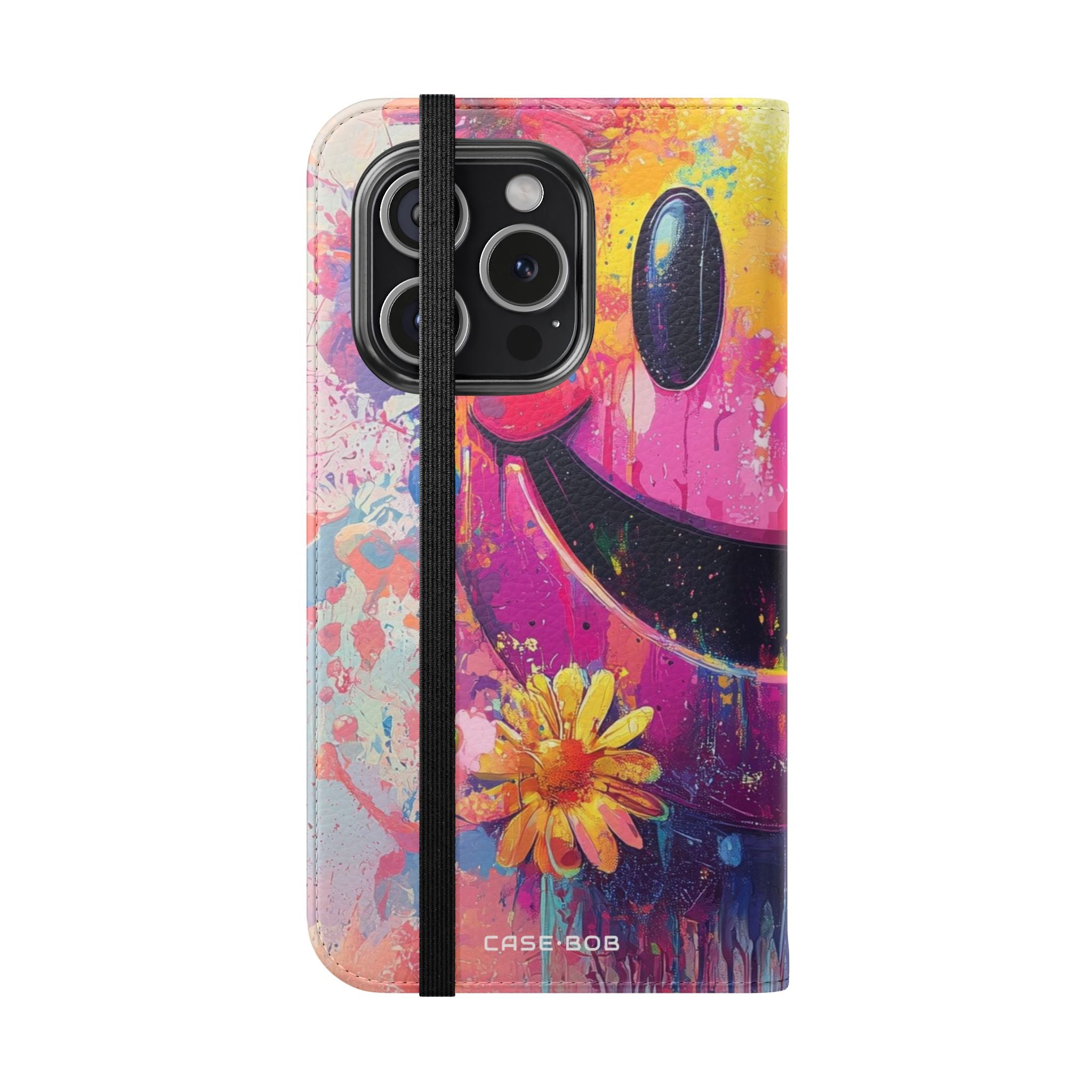 Smiley Bloom Drip - iPhone 15 Pro Case - Wallet