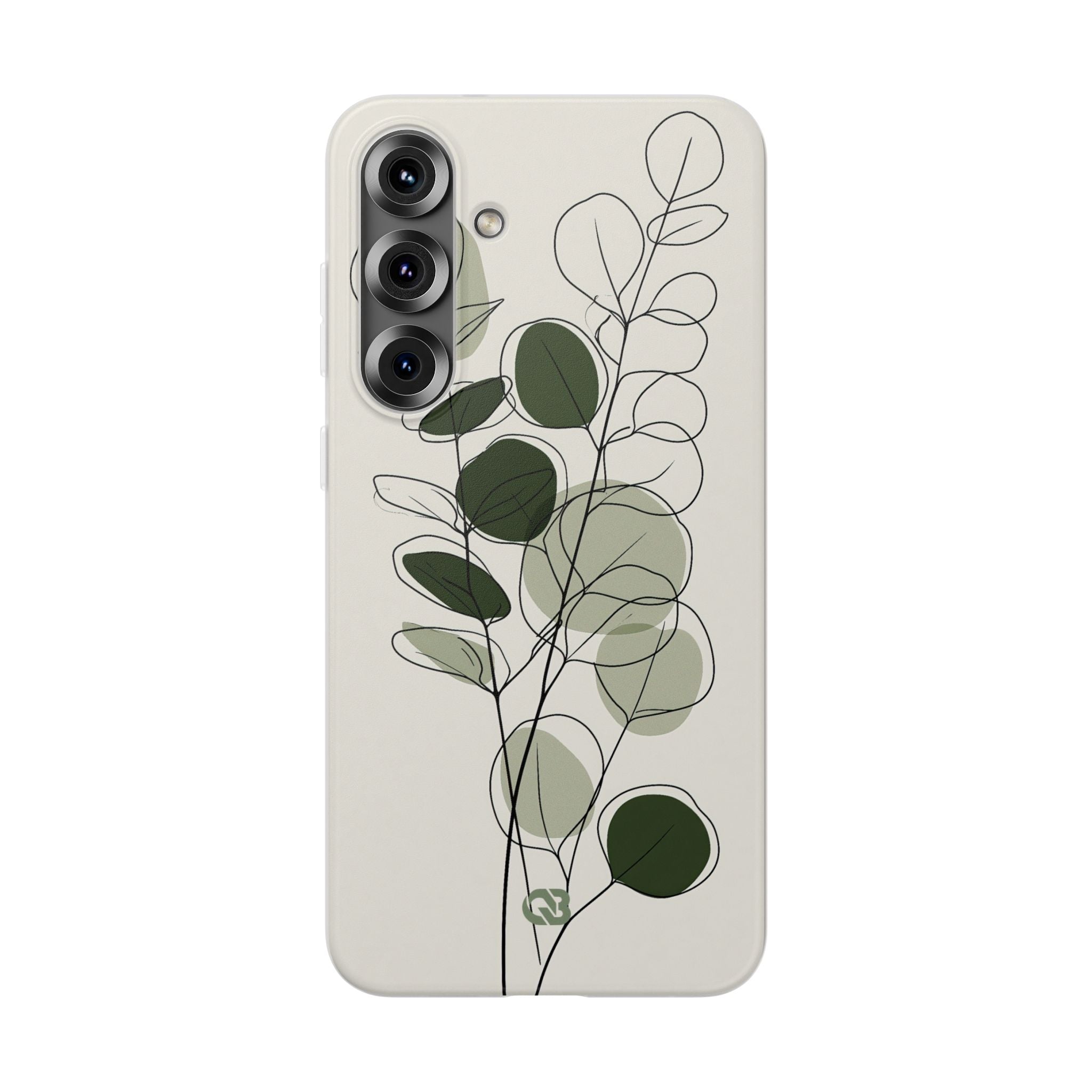 Green Lite Phone Case for Samsung - Muted Eucalyptus Sketch