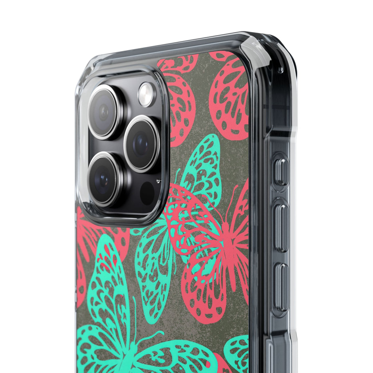 Electric Papillon · Clear Impact Magnetic Phone Case for iPhone · Pink