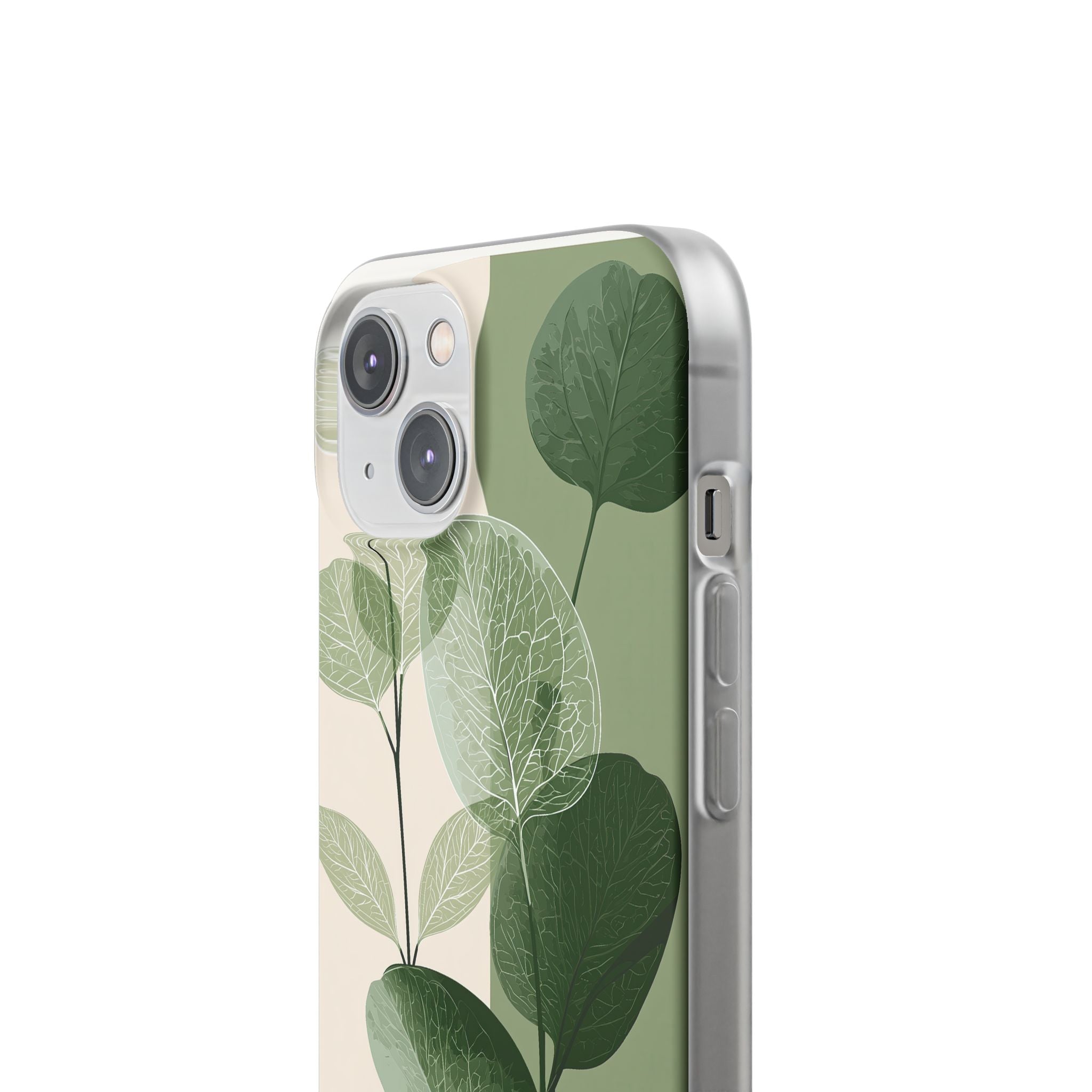 Green Lite Phone Case for iPhone - Sage Leaf Skeletals