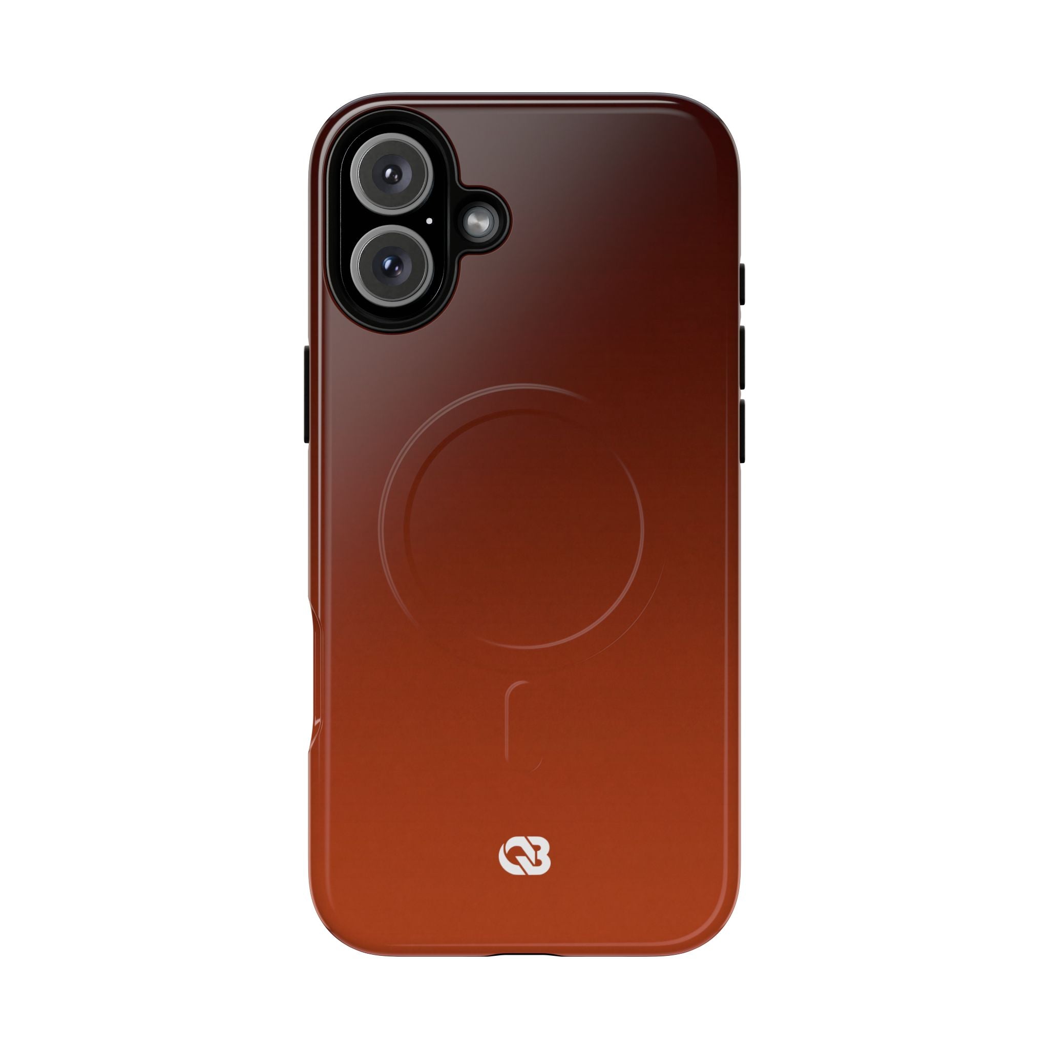 Orange Tough 2.0 Magsafe Phone Case for iPhone - Obsidian Ember Fade