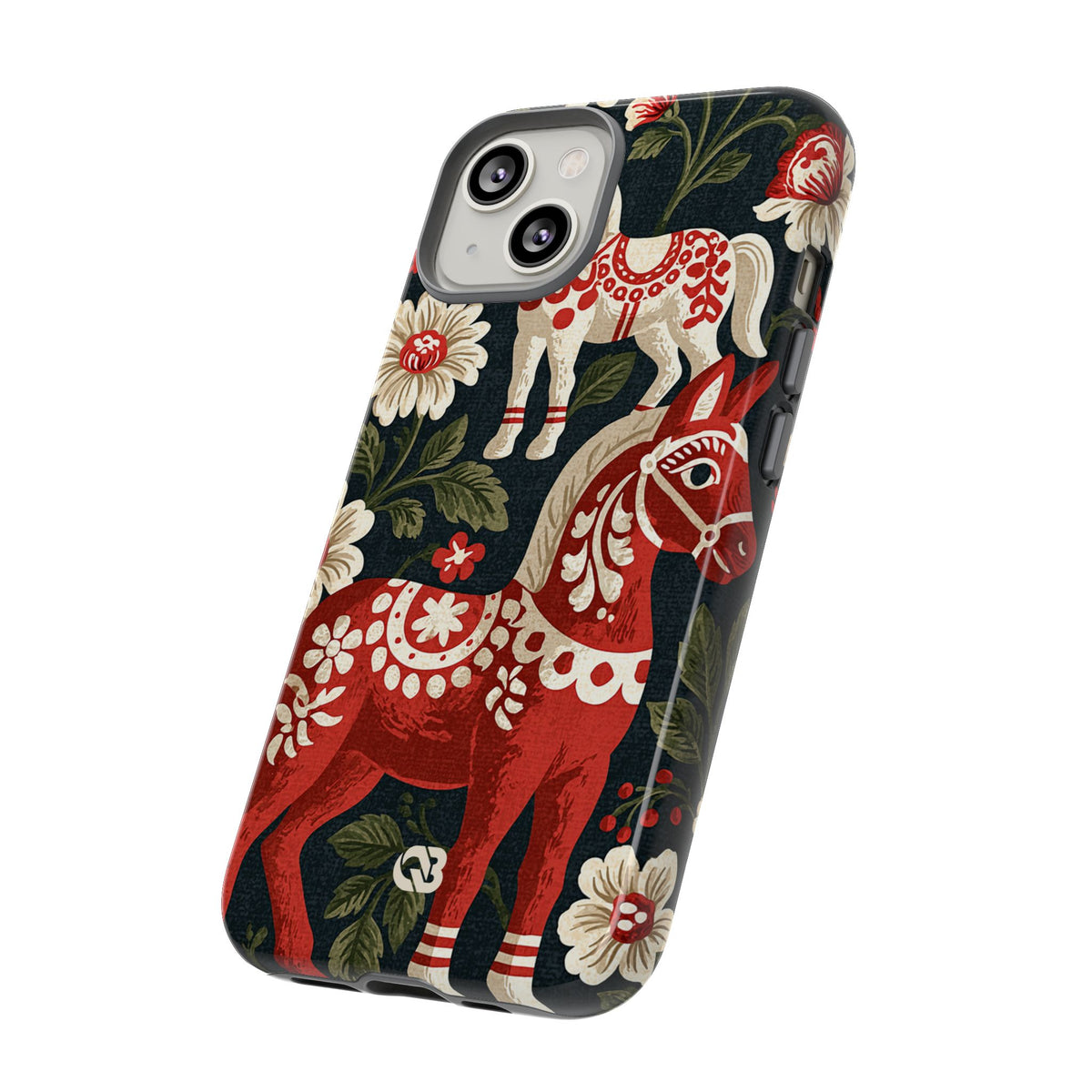 Nordic Dala Meadow · Tough Phone Case for iPhone · Red