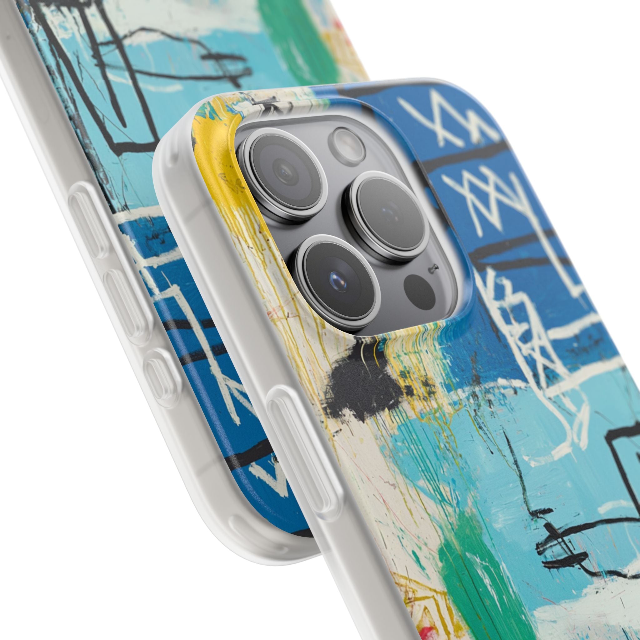 Azure Urban Scribble · Soft Phone Case for iPhone