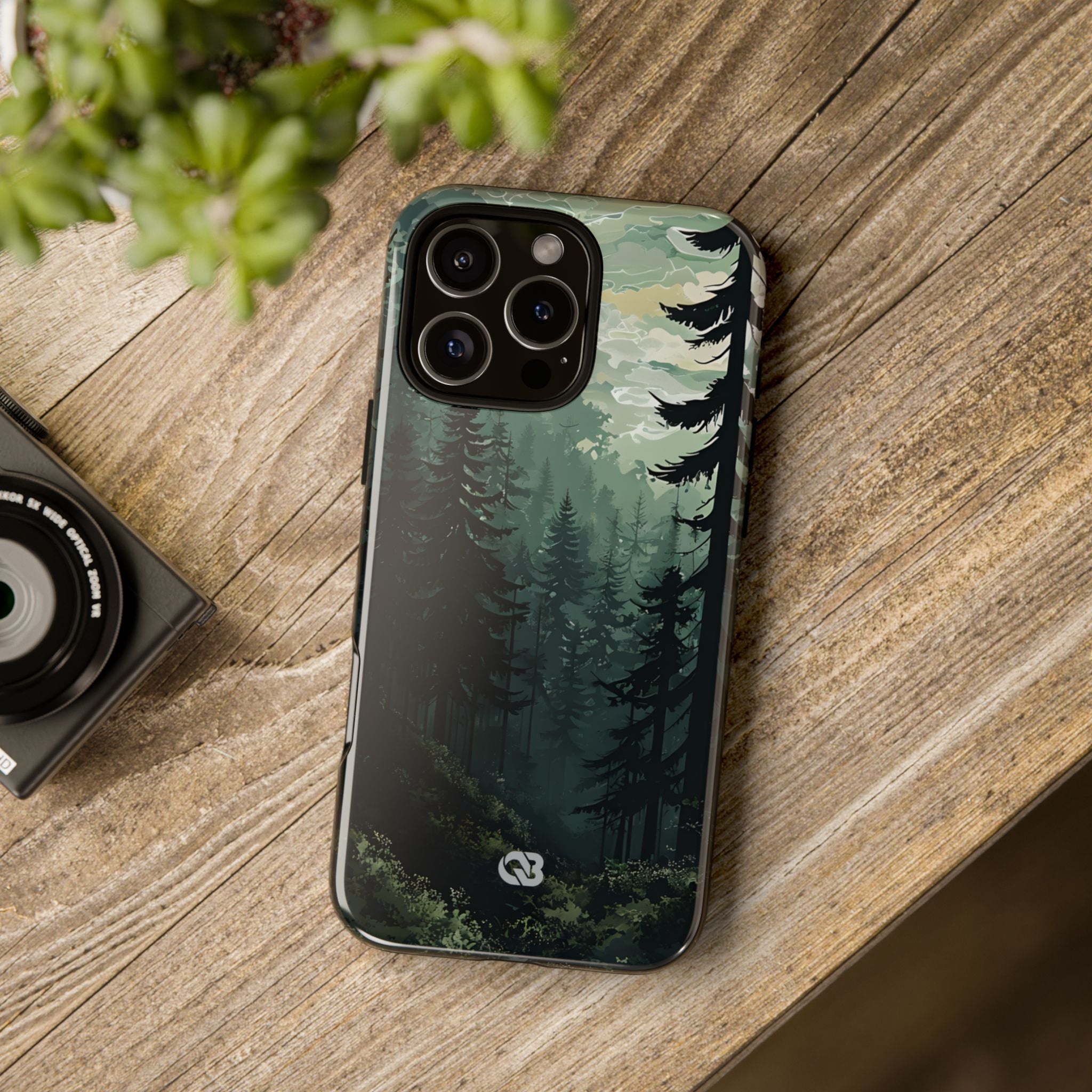 Misty Pine Shadow · Tough Phone Case for iPhone