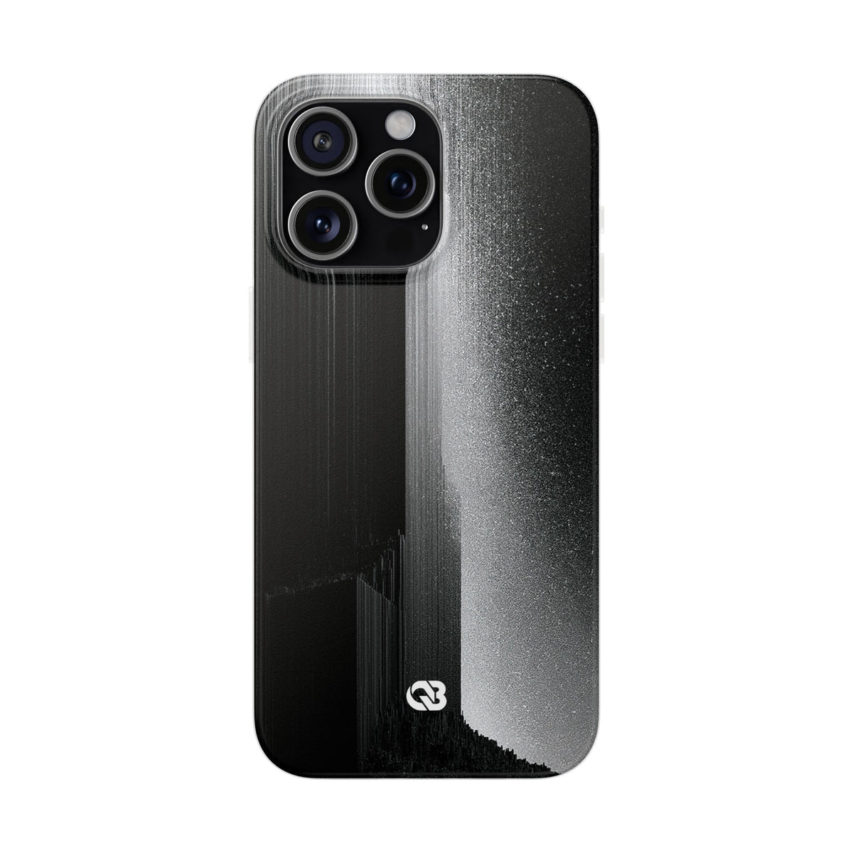 Black Lite Phone Case for iPhone - Brutalist Pixel Monolith