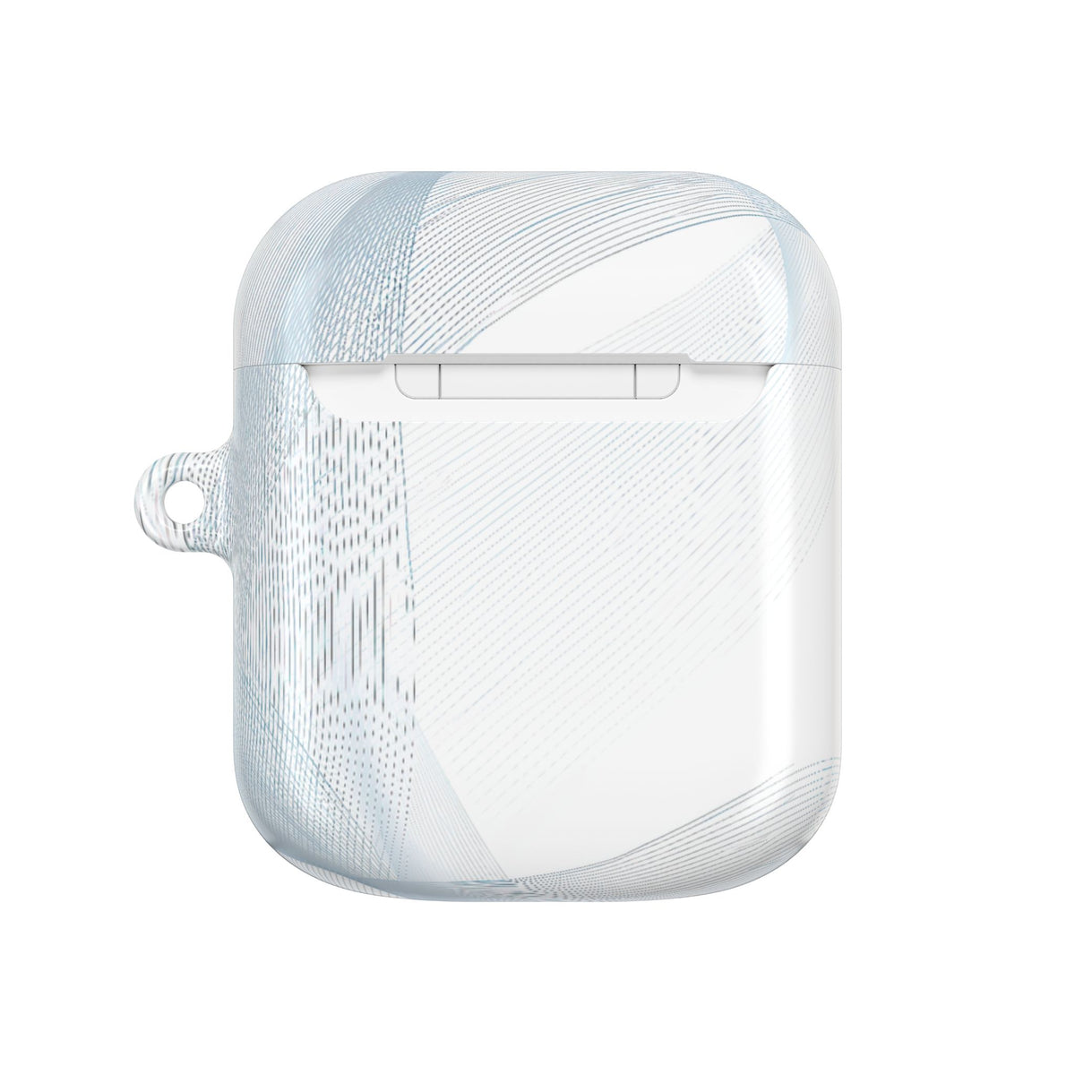 Glacial Contour Waves · Hard Case for AirPods & AirPods Pro · White