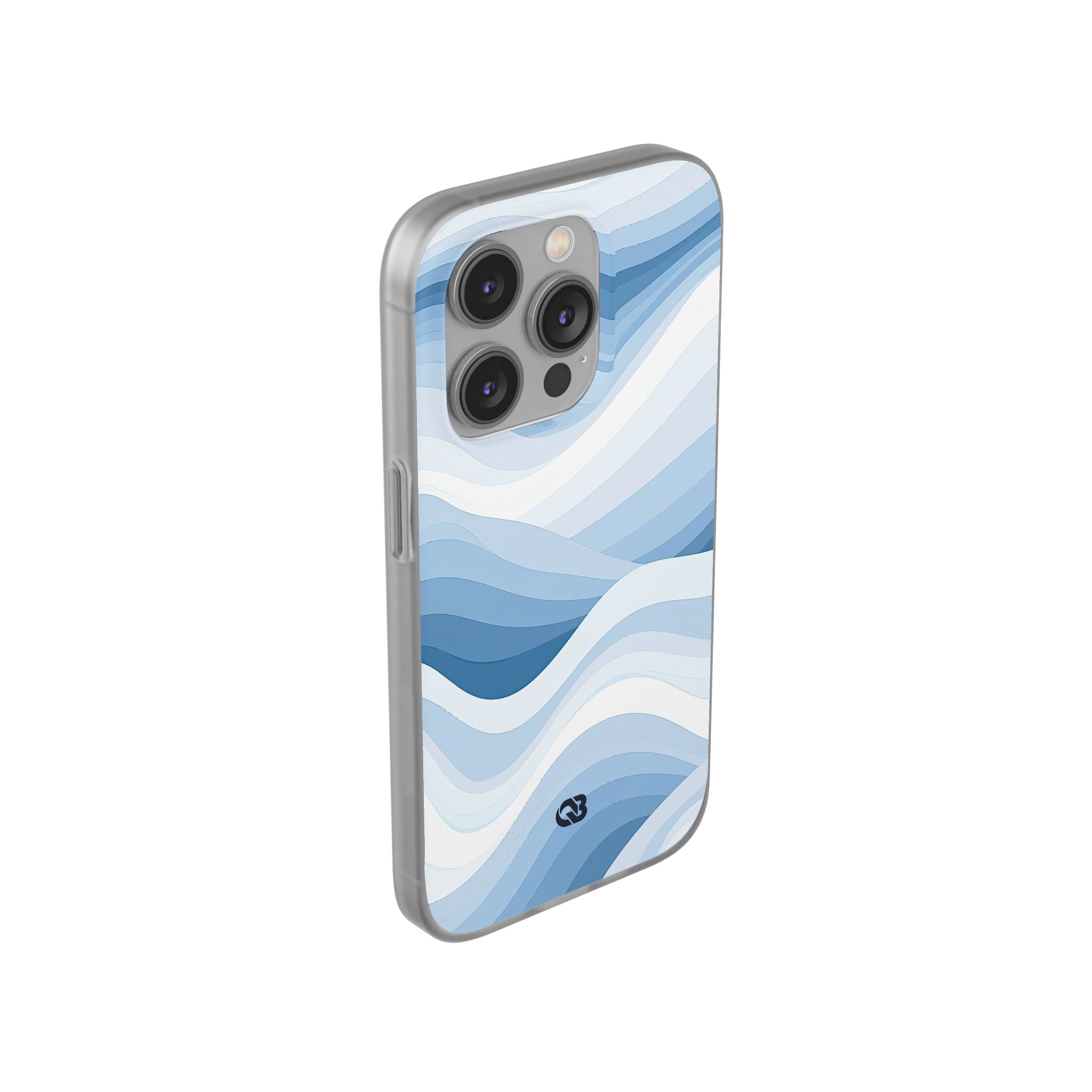 Blue Lite Phone Case for iPhone - Glacial Indigo Flow