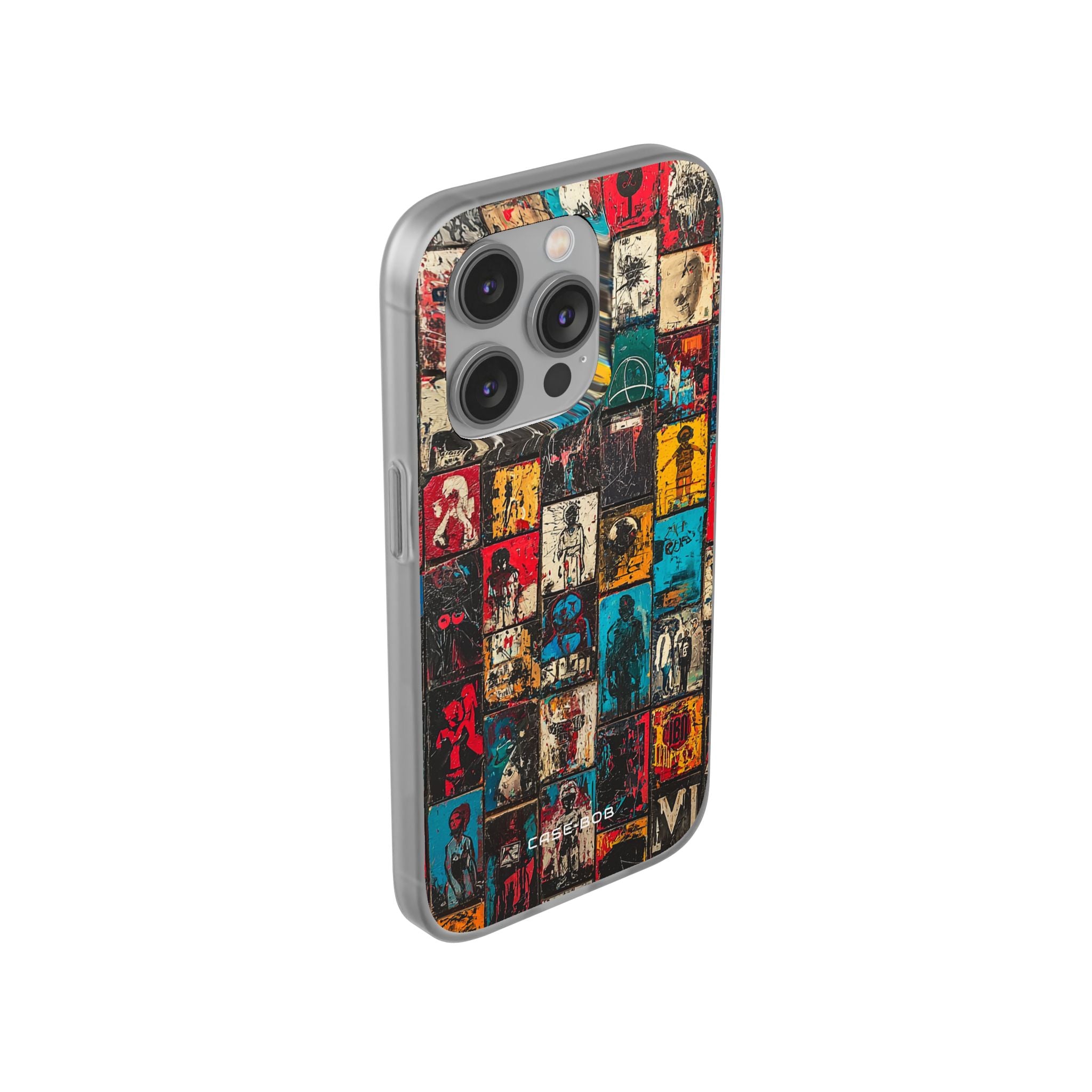 Kuvioitu ruudukko iPhone 14 Pro -pehmeä suojakotelo