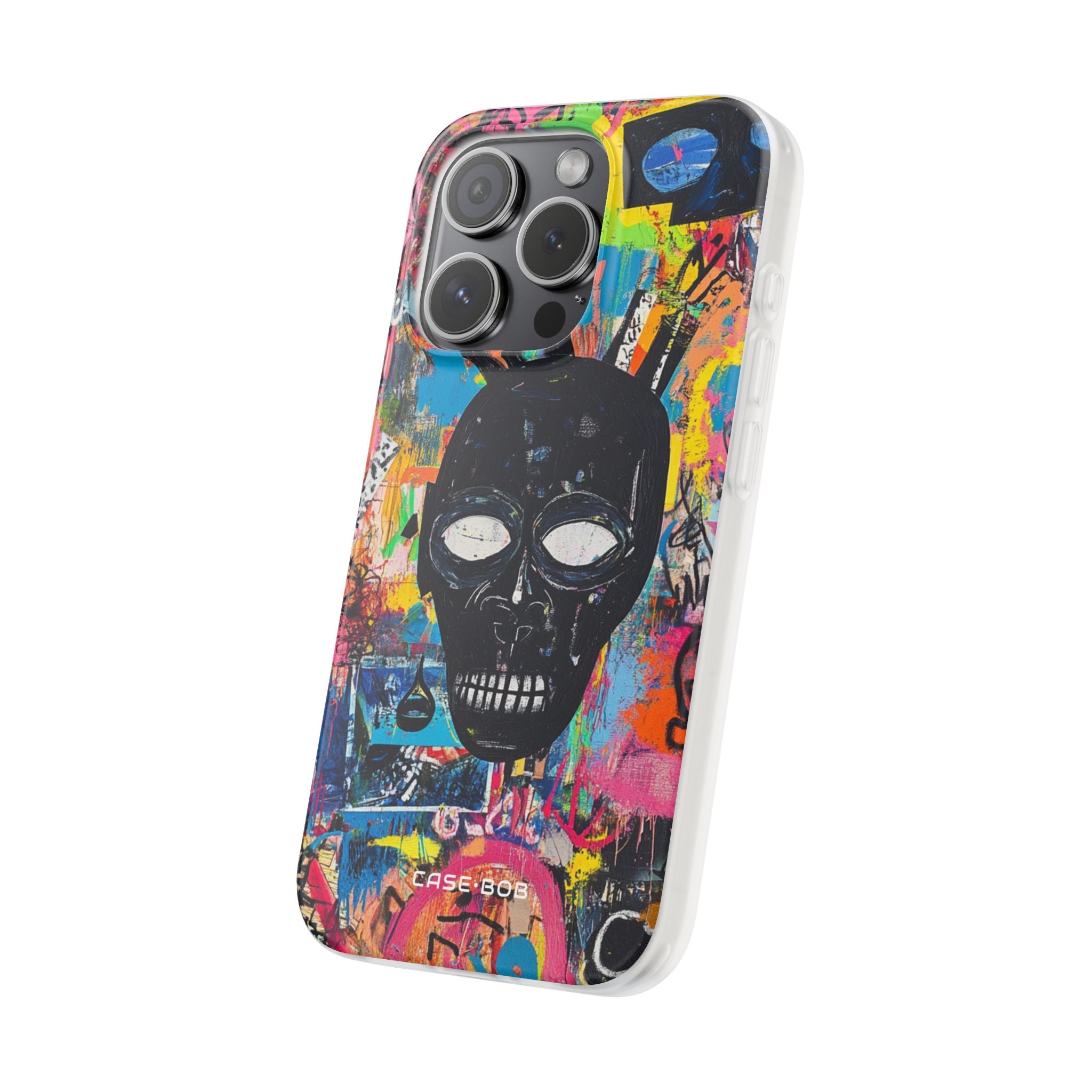 Skull Vortex iPhone 15 Pro Case - Soft