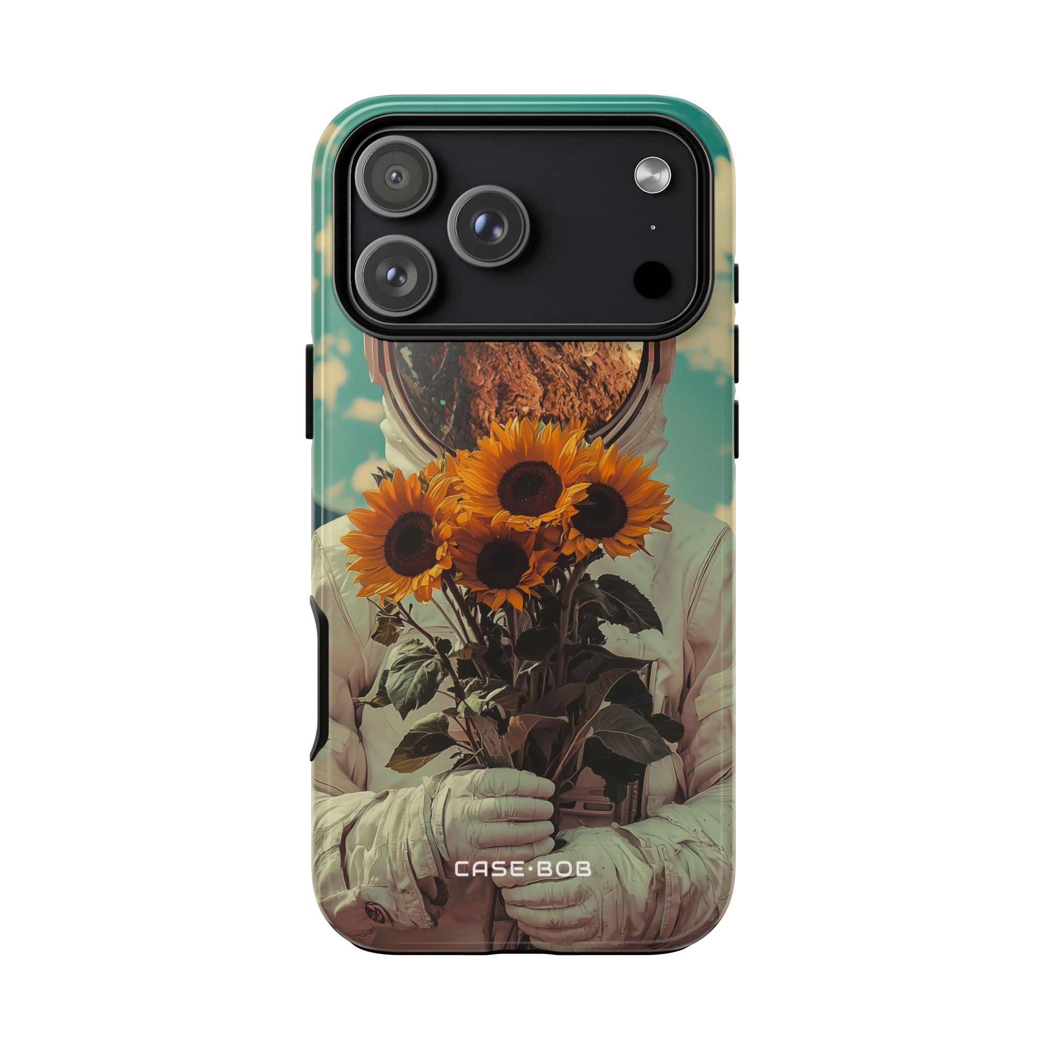 Sunflower Astronaut iPhone 17 Pro Max Case - Tough - CASE•BOB