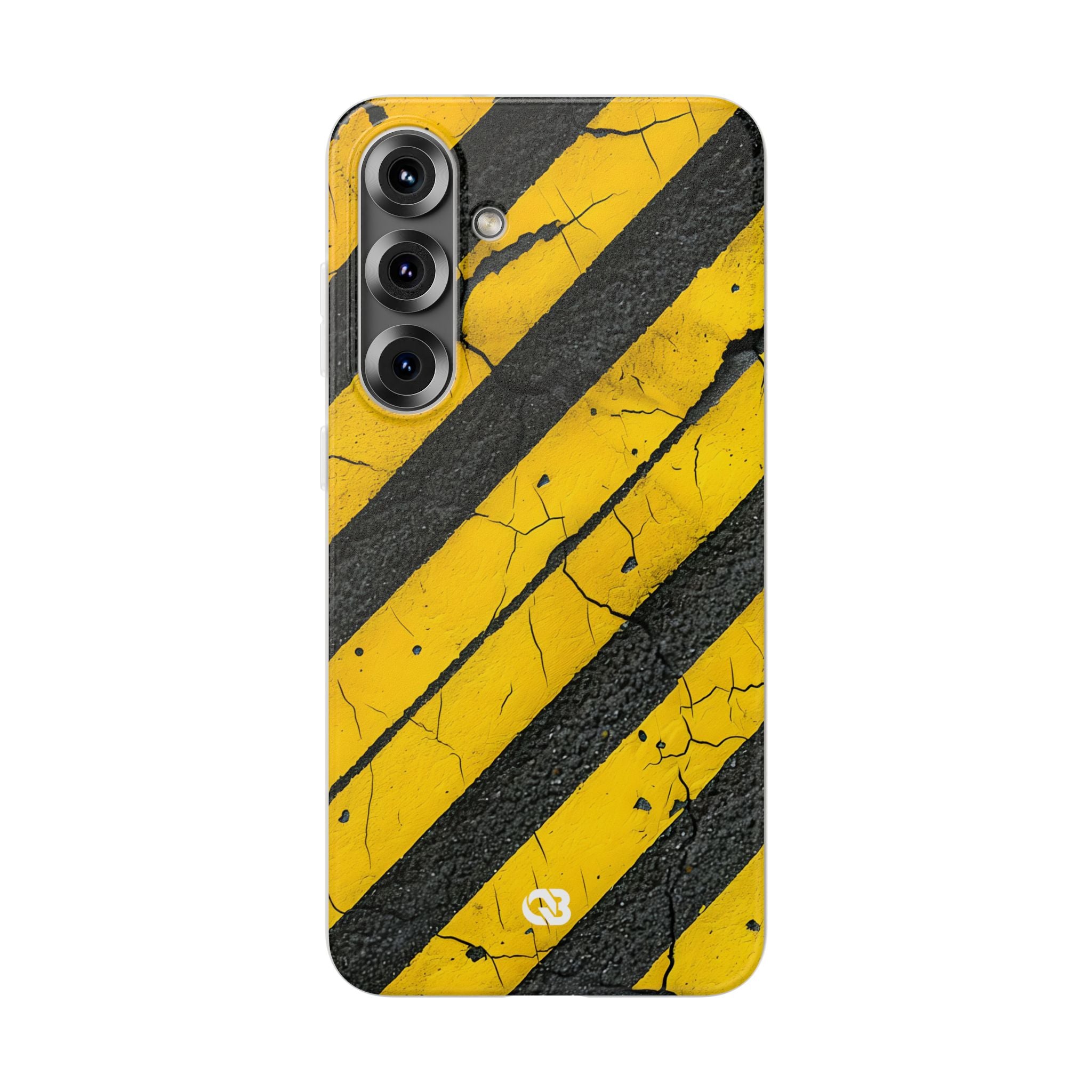 Cracked Hazard Stripes · Soft Handyhülle für Samsung