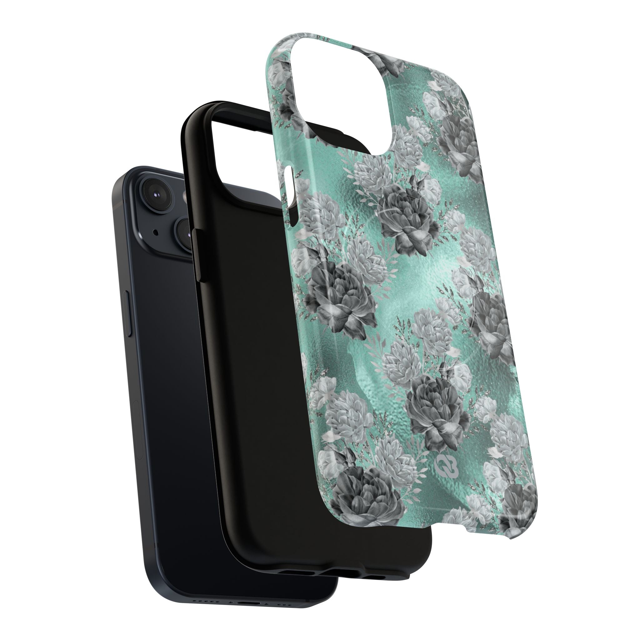 Frost Mint Floral · Tough+ Magsafe