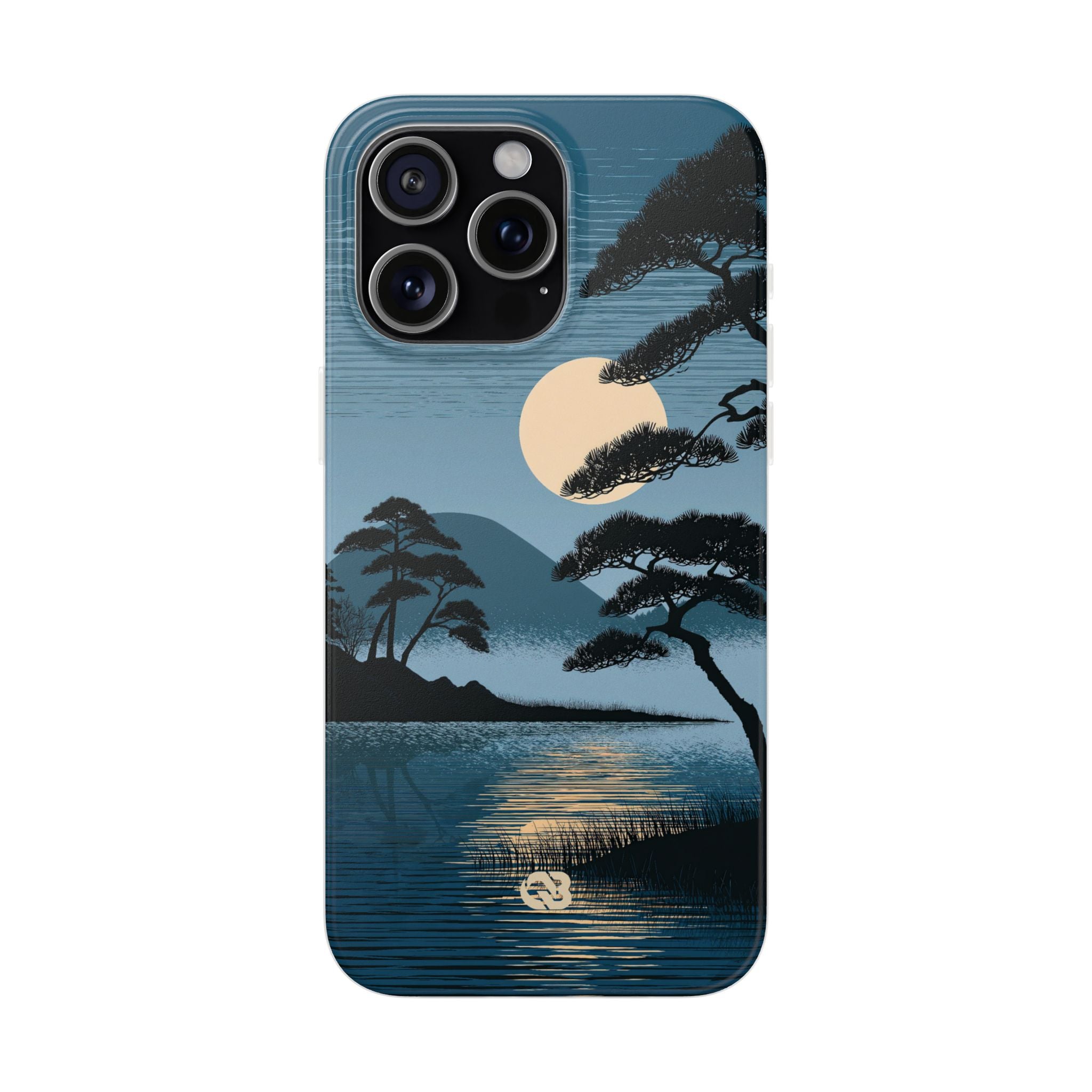 Blue Lite Phone Case for iPhone - Midnight Kyoto Pine