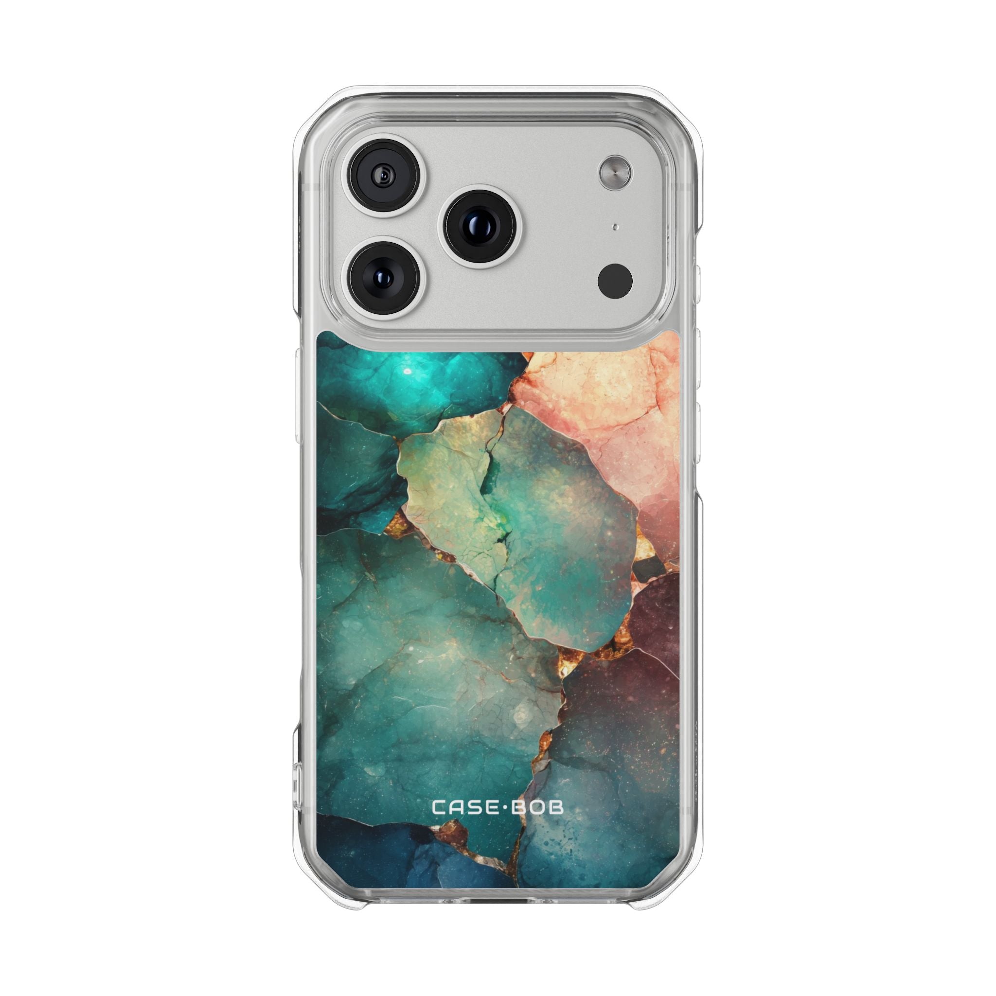 Teal Geode Glow iPhone 17 Pro Case - Impact