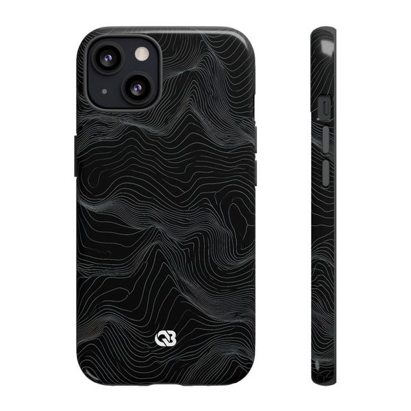 Obsidian Contour Elevation · Tough Phone Case for iPhone · Black