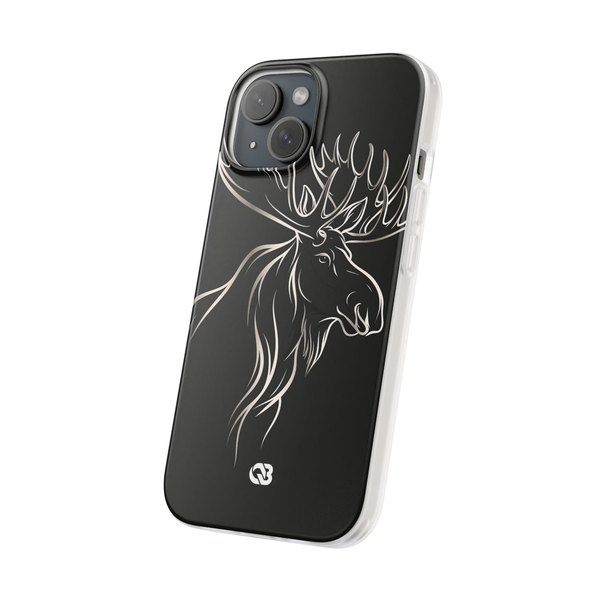 Nordic Moose Contour · Lite Phone Case for iPhone · Black