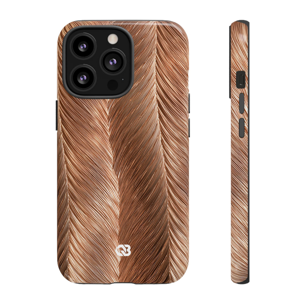 Rose Gold Weave · Tough Phone Case for iPhone · Brown