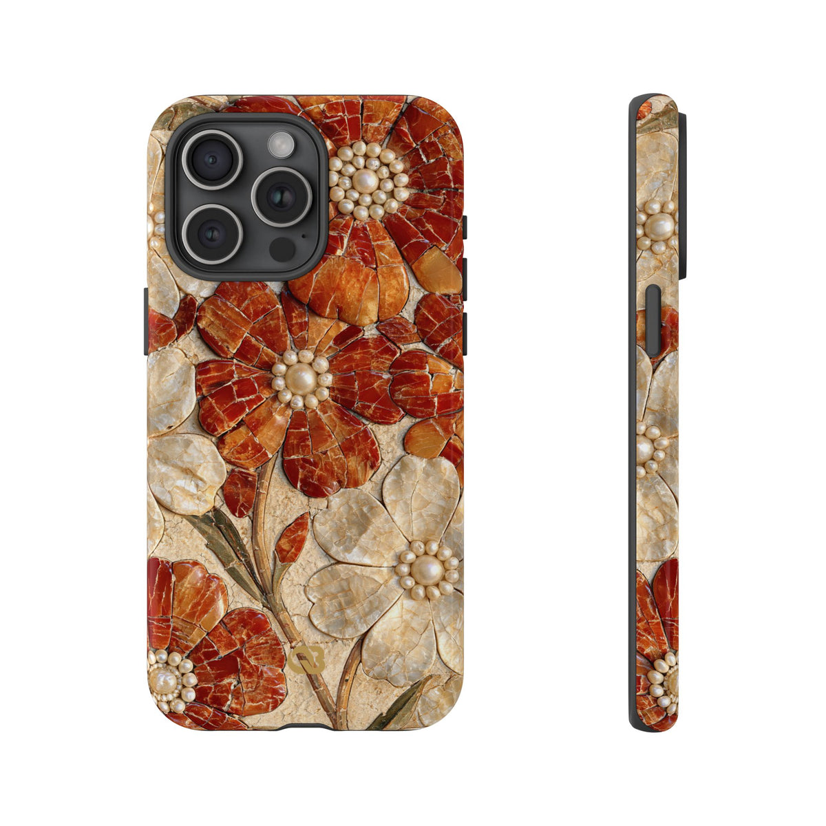 Carnelian Pearl Bloom · Tough Phone Case for iPhone · Orange