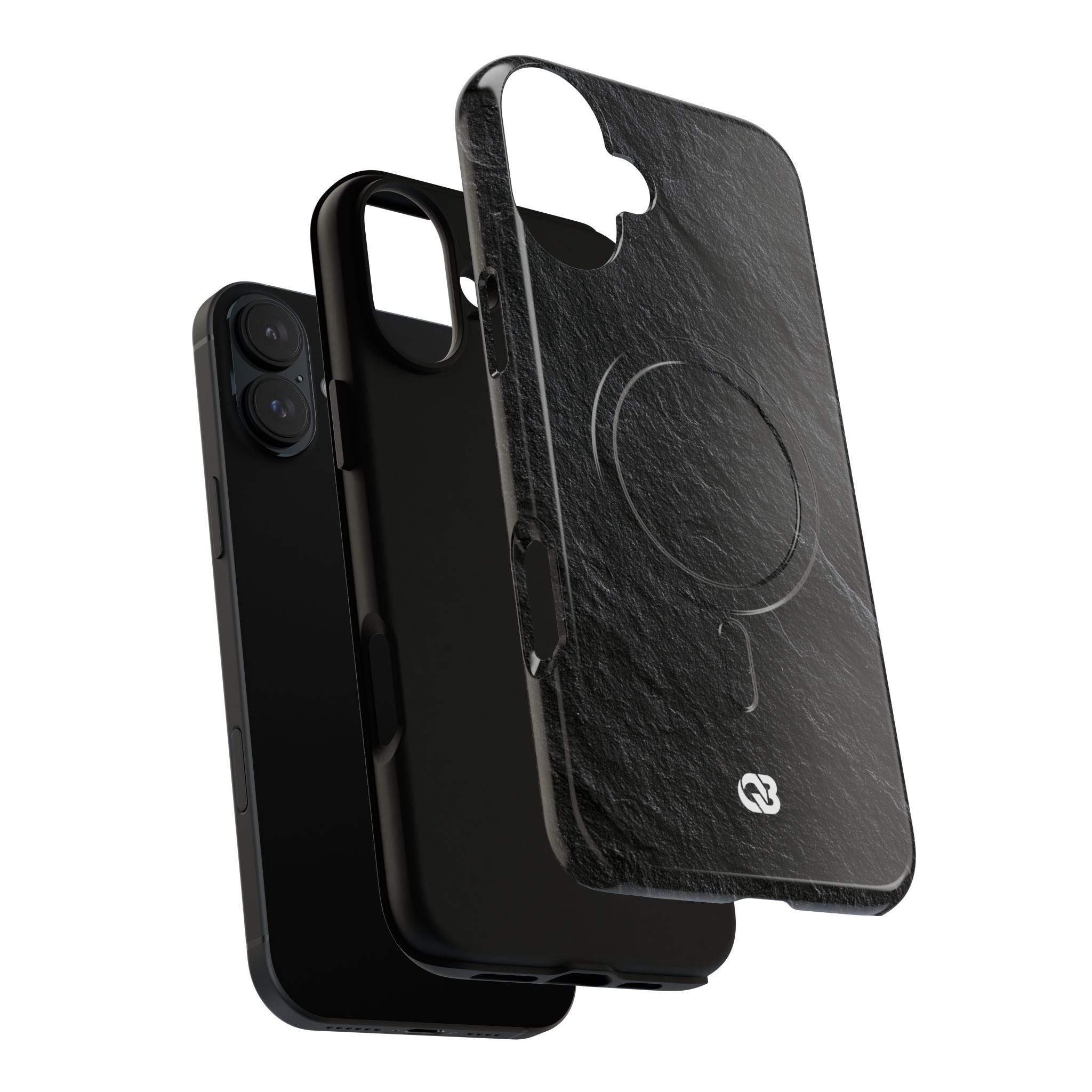 Black Tough 2.0 Magsafe Phone Case for iPhone - Raw Obsidian Slate