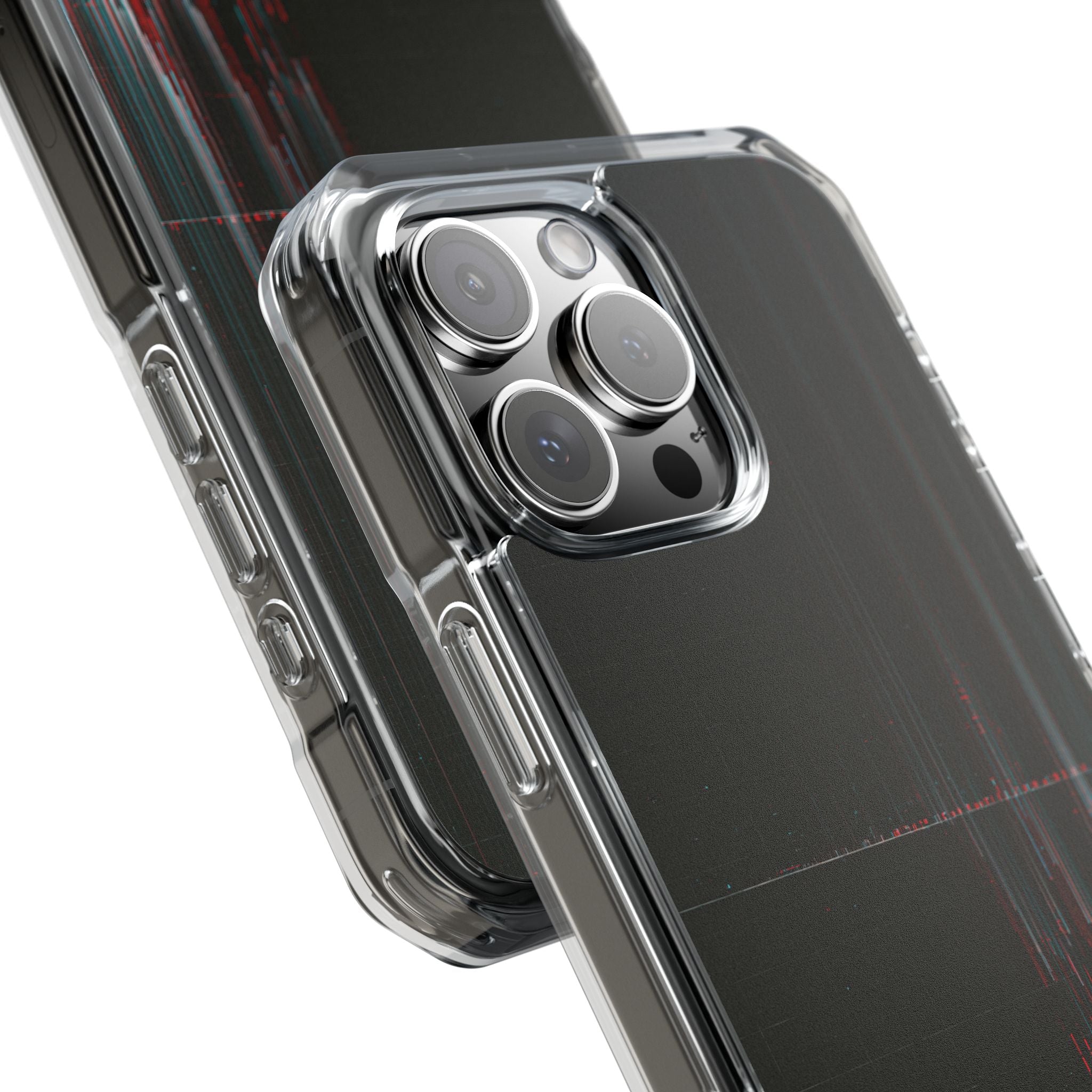 Black Impact MagSafe Phone Case for iPhone - Corrupted Data Stream