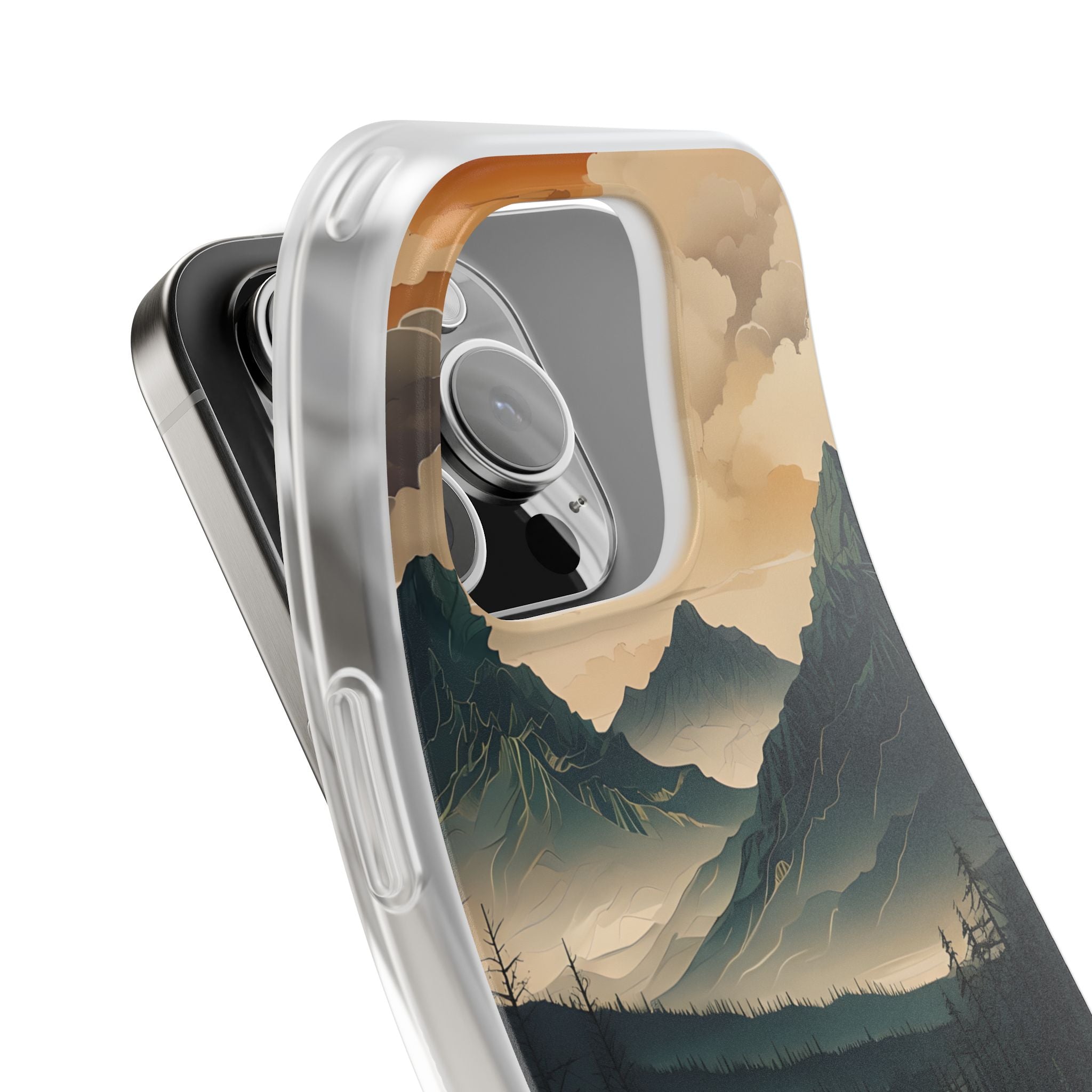 Summit River Dusk · Soft Phone Case for iPhone