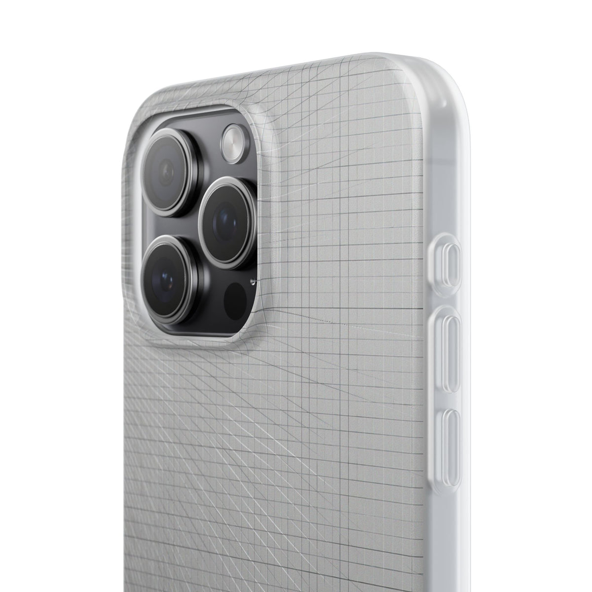 Grey Lite Phone Case for iPhone - Chrome Mesh Warp