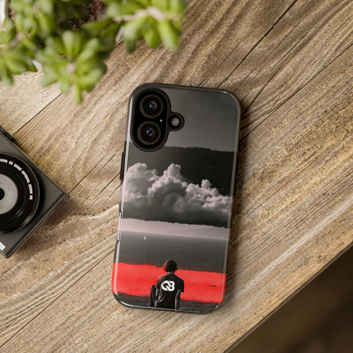 Crimson Horizon · Tough Phone Case for iPhone · Black