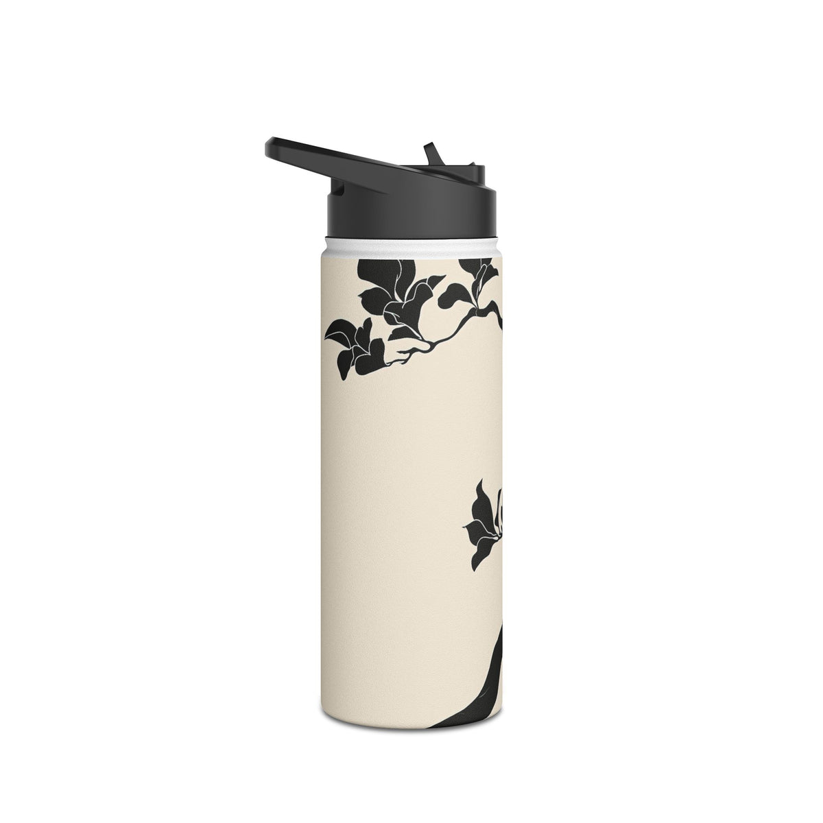 Ebony Magnolia · Insulated Water Bottle · Beige