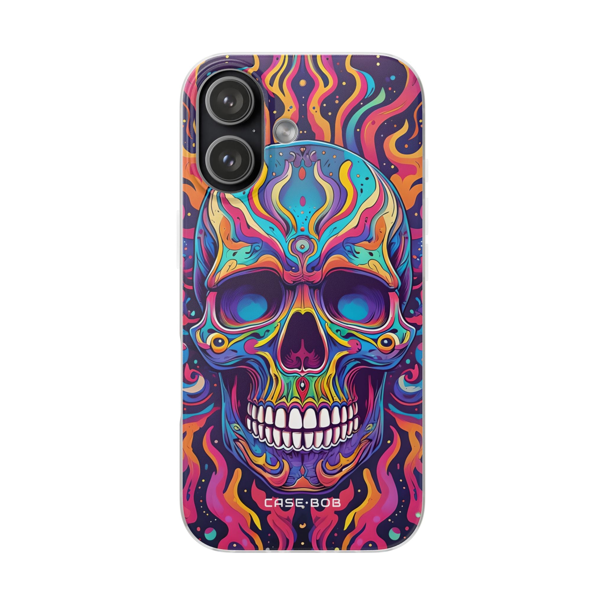 Flaming Skull iPhone 17 Case - Soft - CASE•BOB