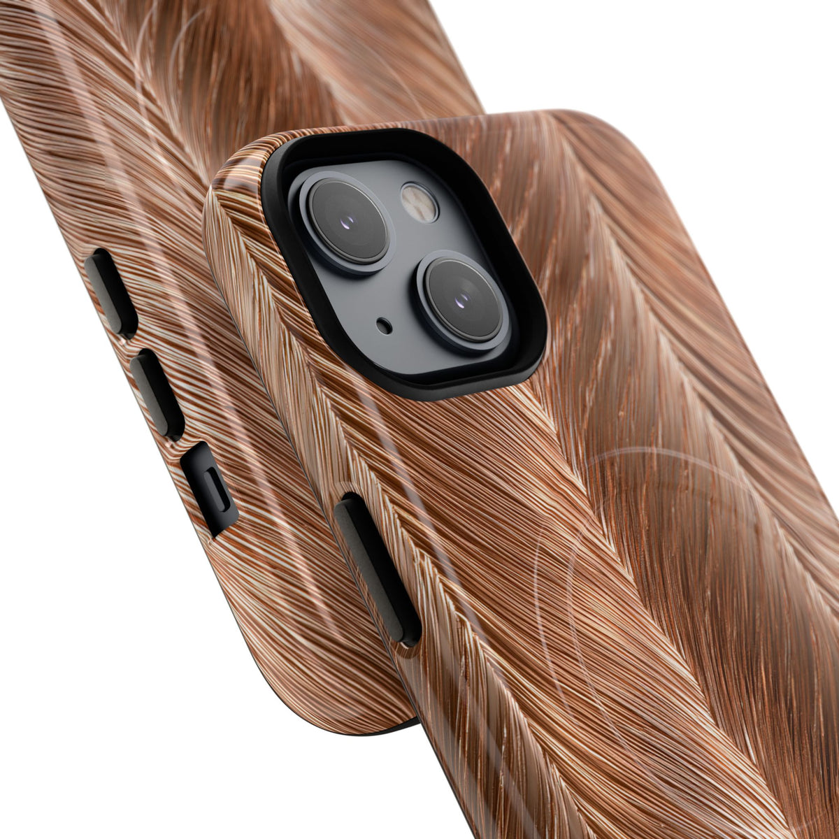 Rose Gold Weave · Tough 2.0 Magnetic Phone Case for iPhone · Brown